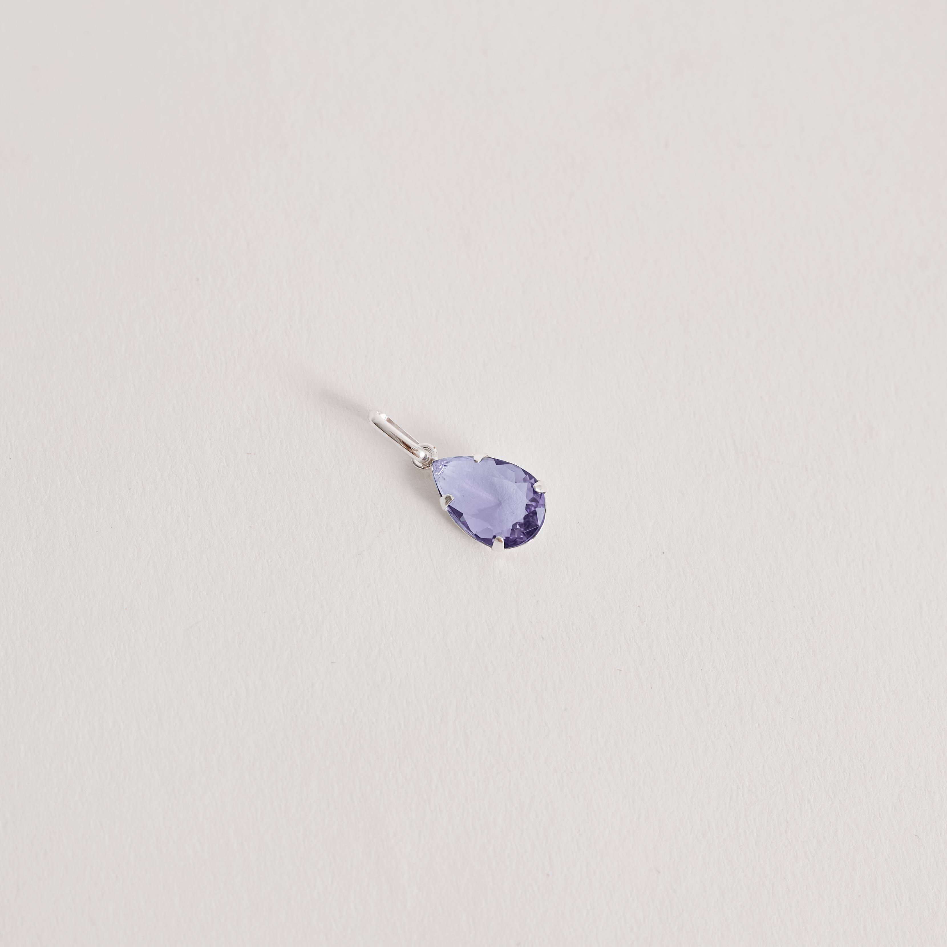 Imagem Pingente zircônia gota roxo 12mm