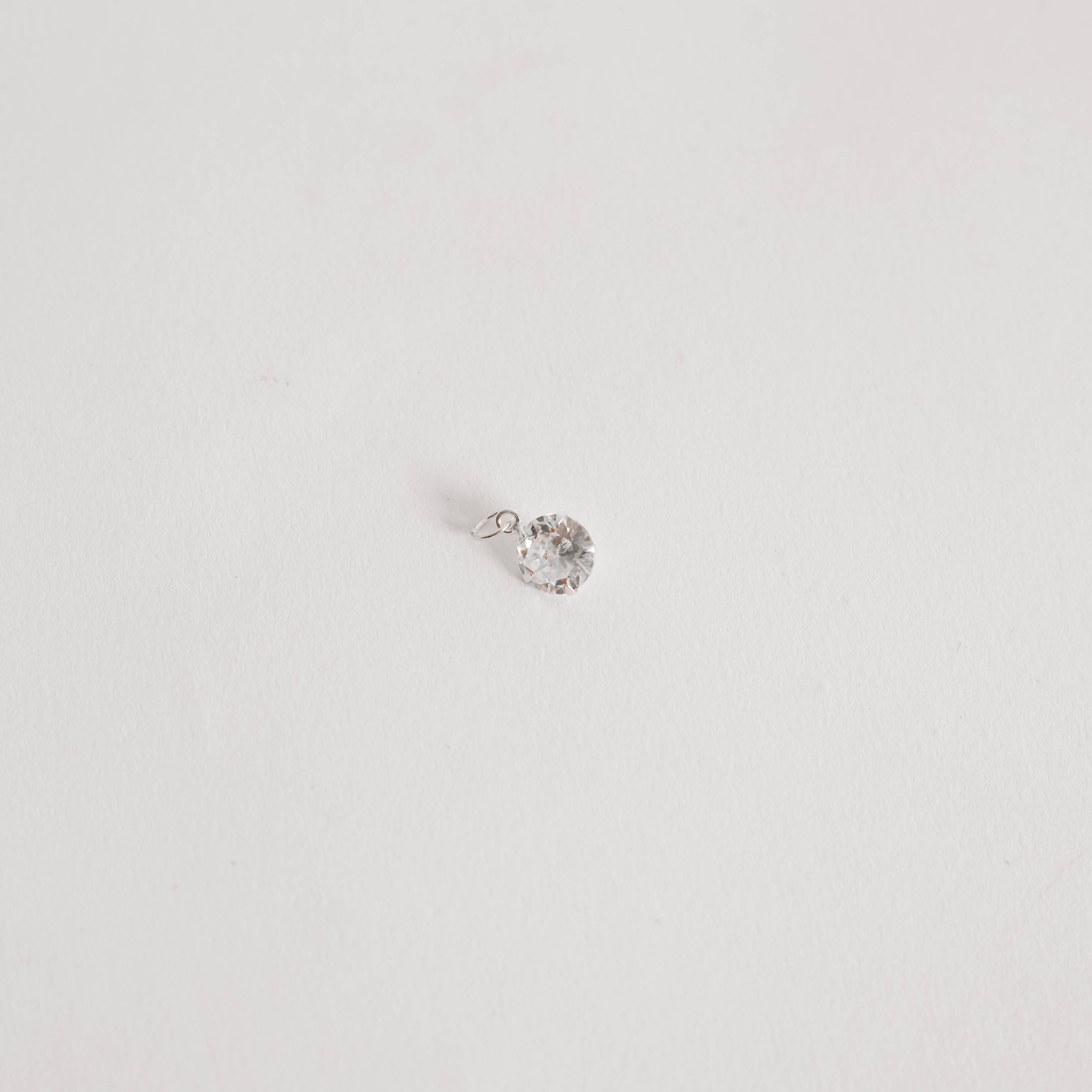 Imagem Pingente zircônia redonda cristal 8mm