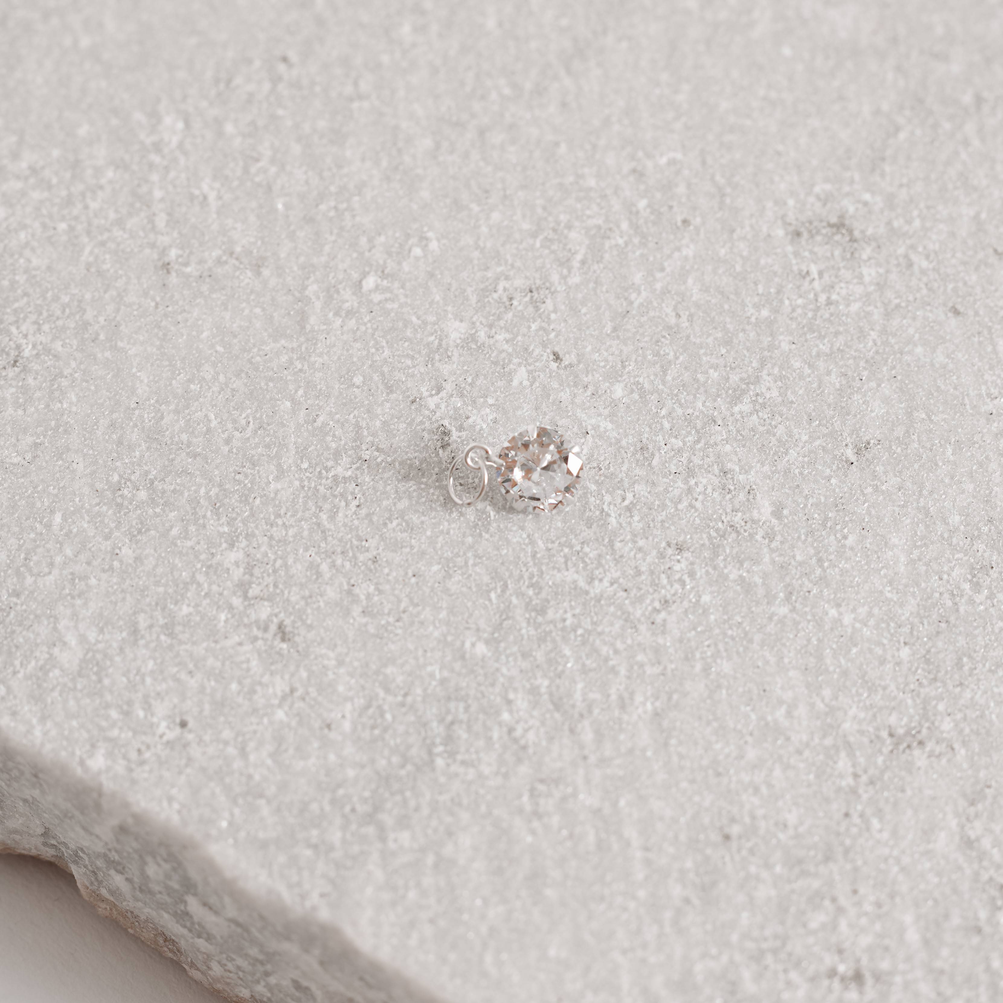 Imagem Secundária Pingente zircônia redonda cristal 8mm