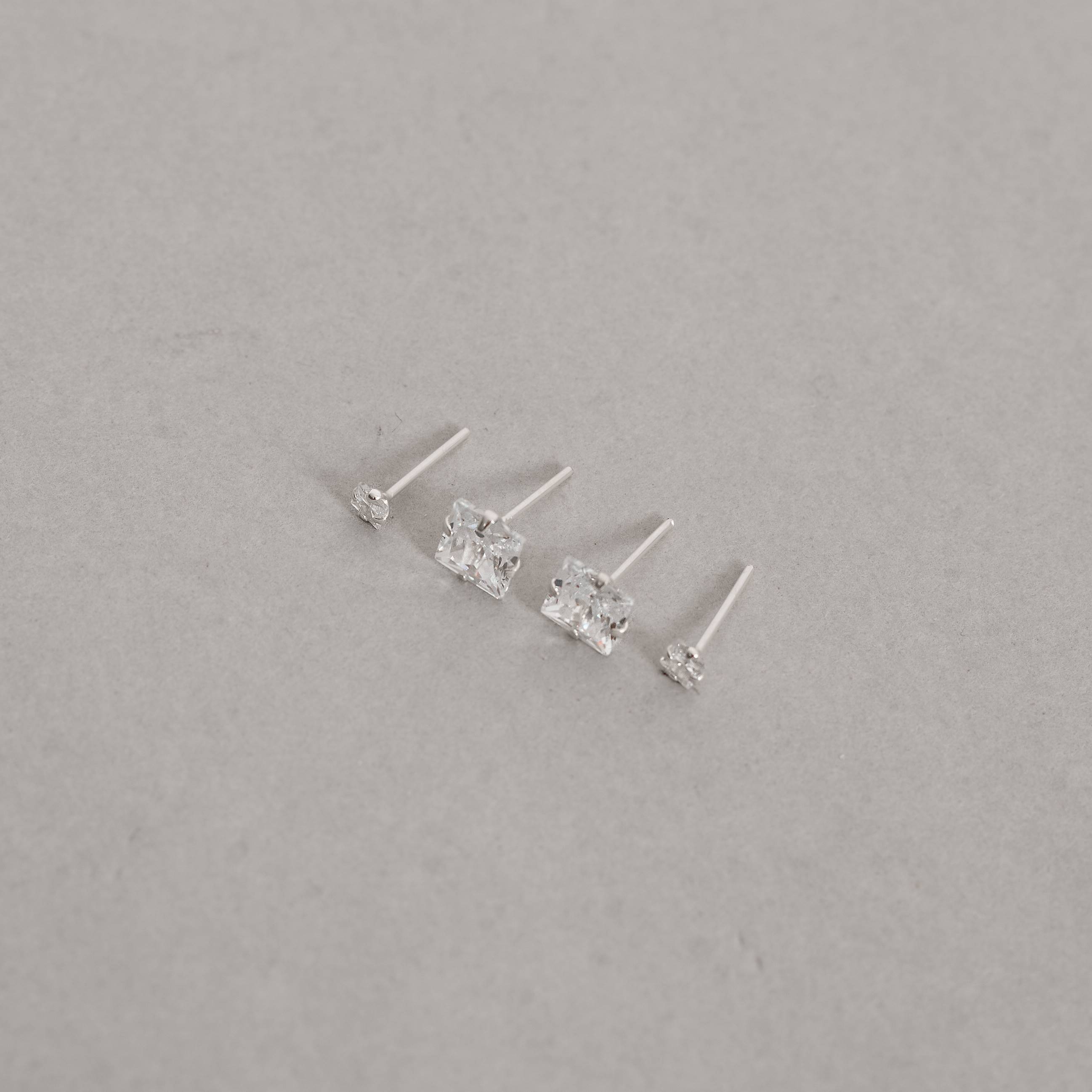 Imagem Dupla zircônias quadradas 3 e 6mm