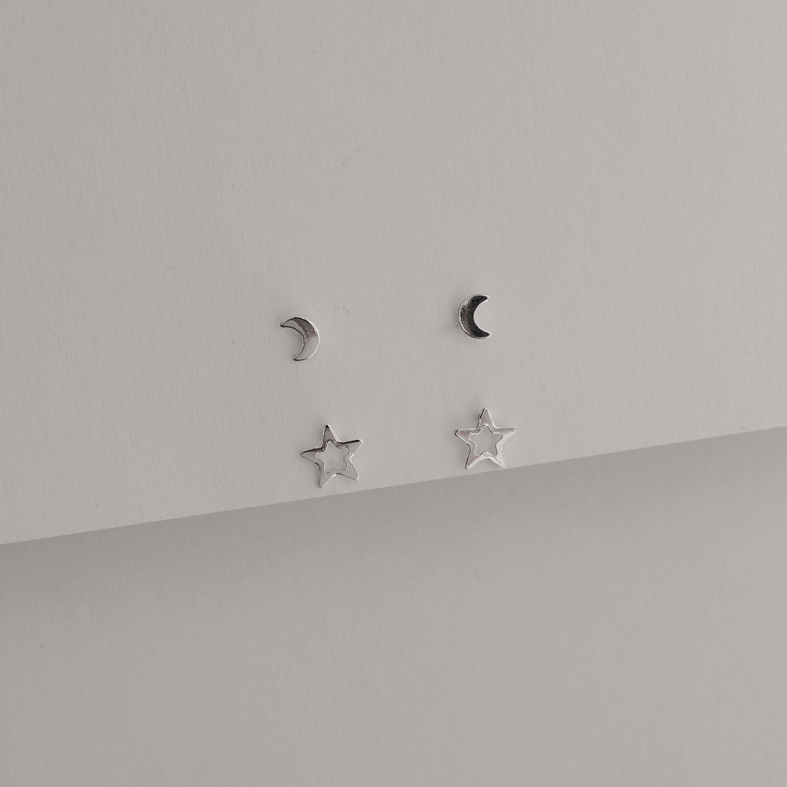 Imagem Secundária Dupla lua 4mm e estrela vazada 6mm