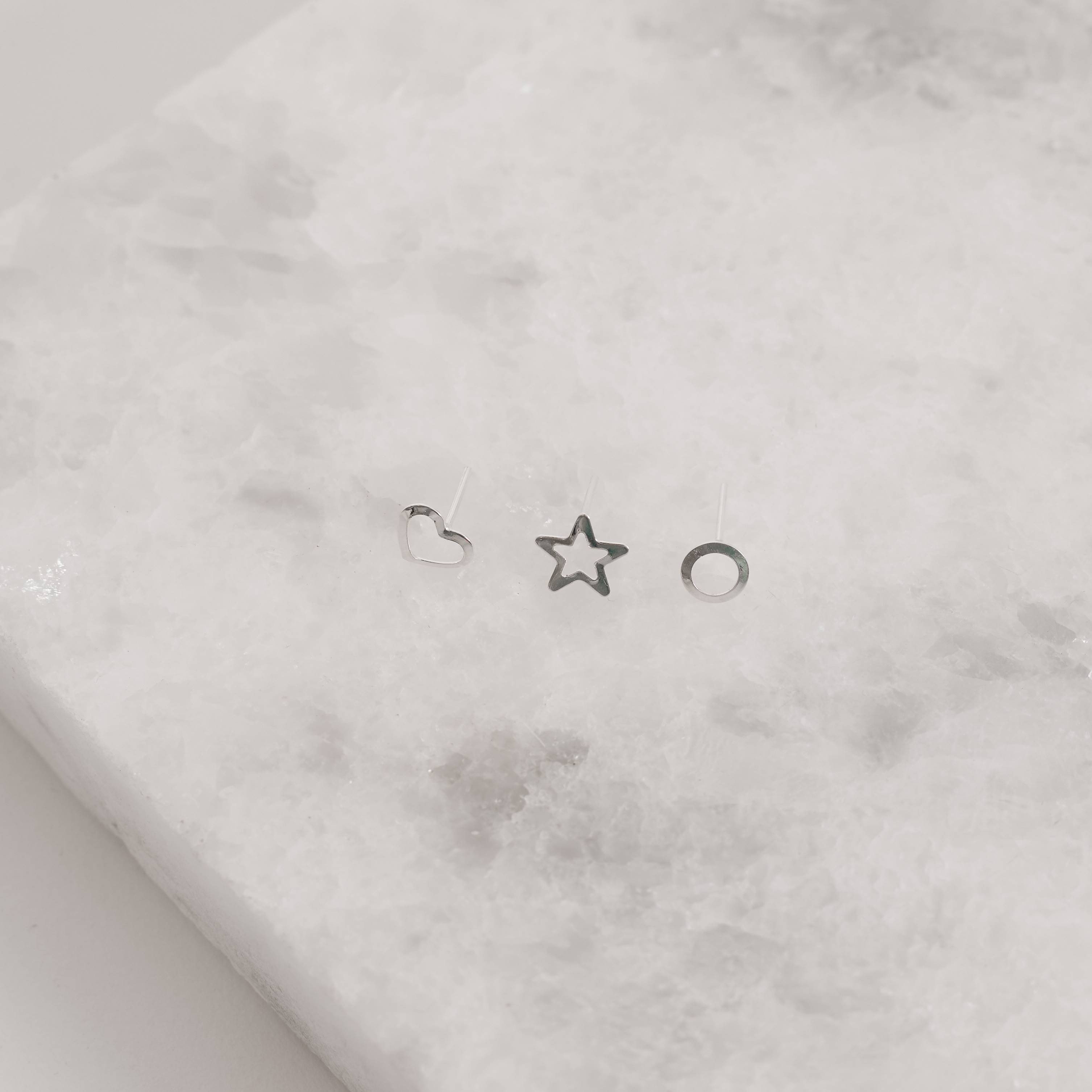 Imagem Secundária Trio coração, estrela e círculo vazados