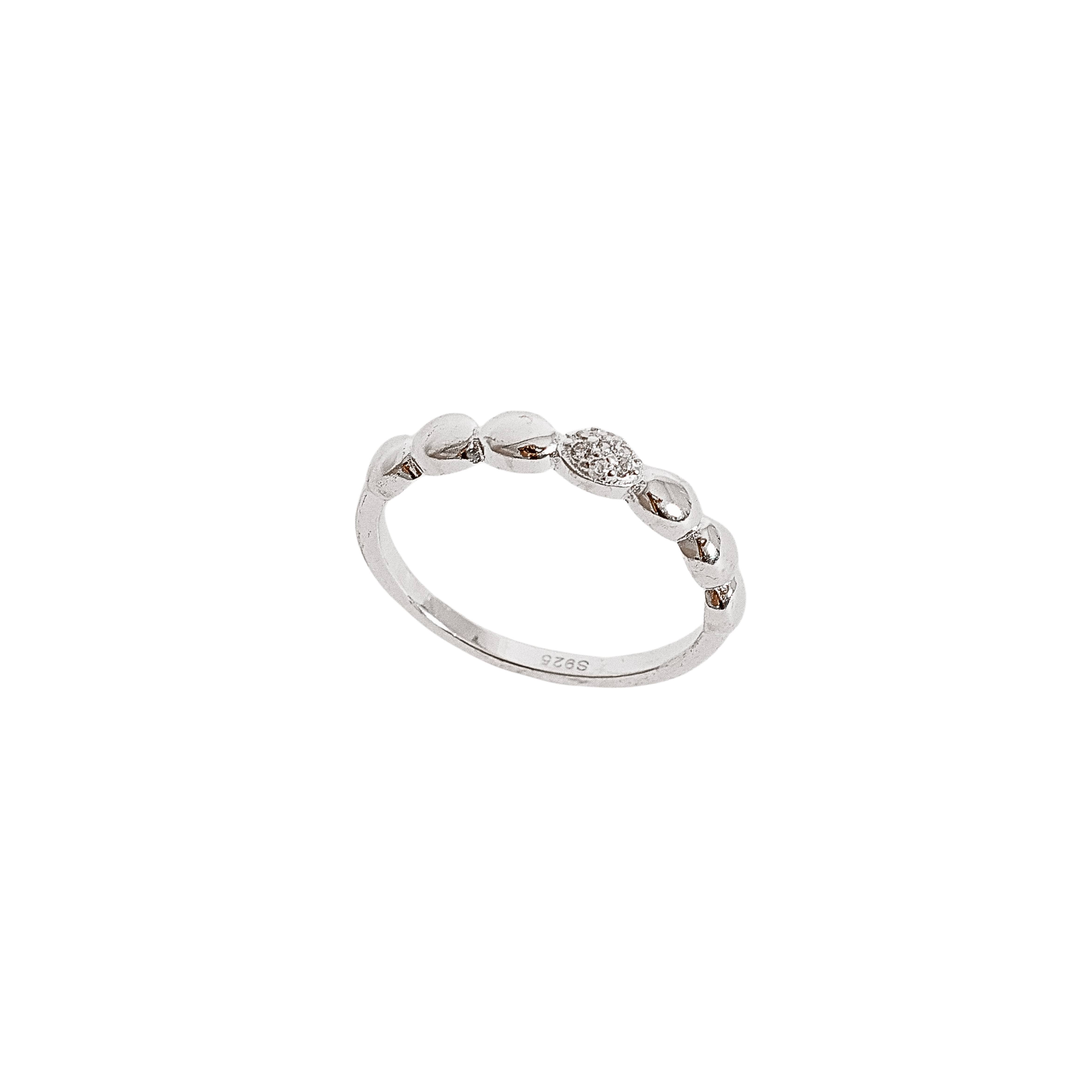 Anel gomos com cravejado