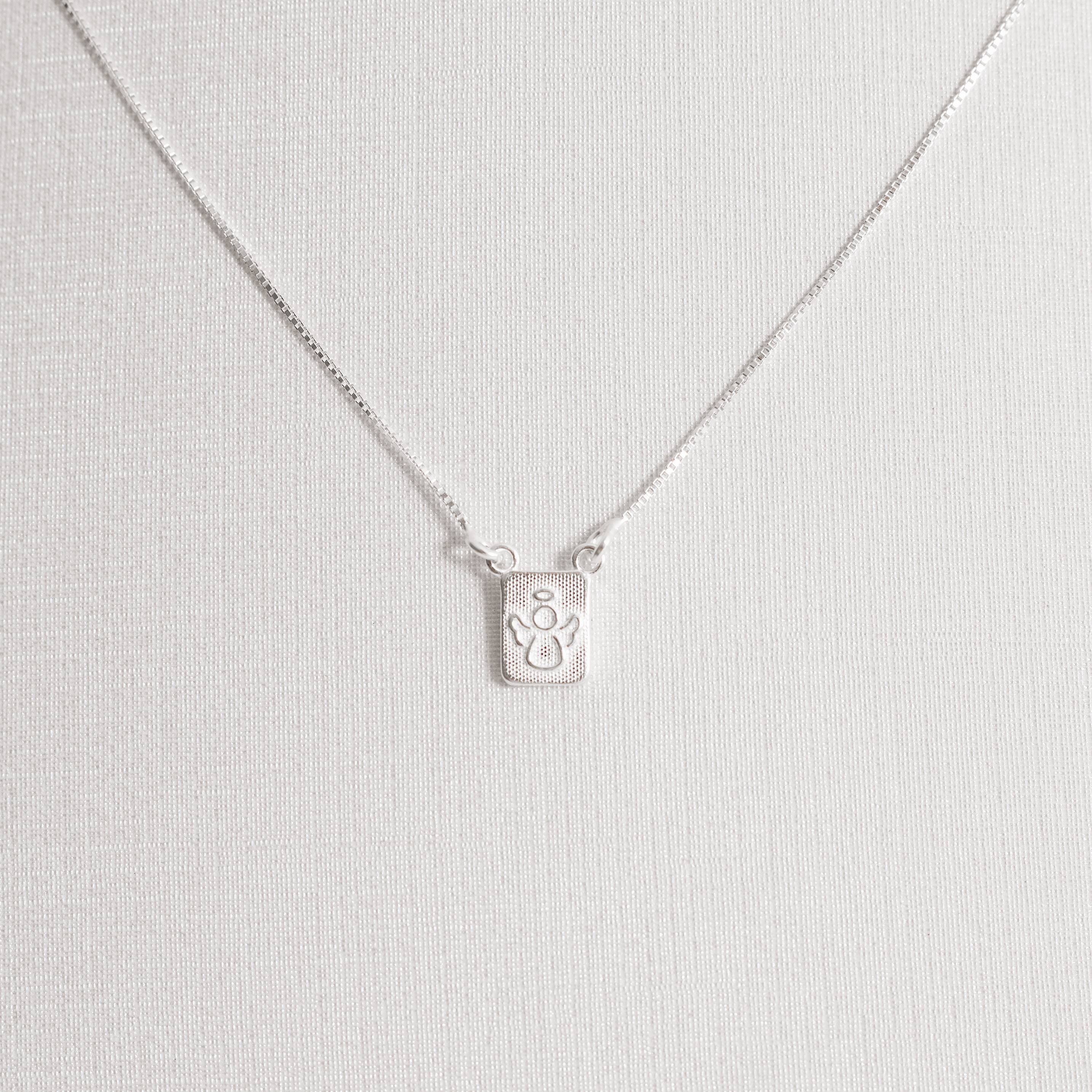 Imagem Secundária Escapulário placas anjo e cruz vazada v12 60cm