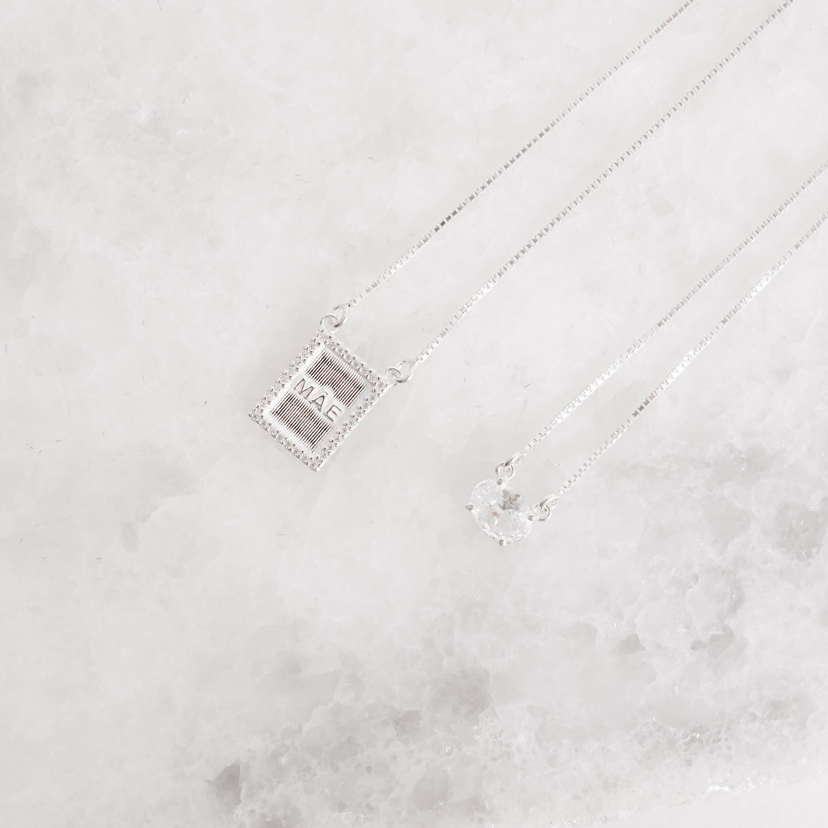 Imagem Secundária Escapulário placa mãe cravejada e zircônia oval v15 60cm