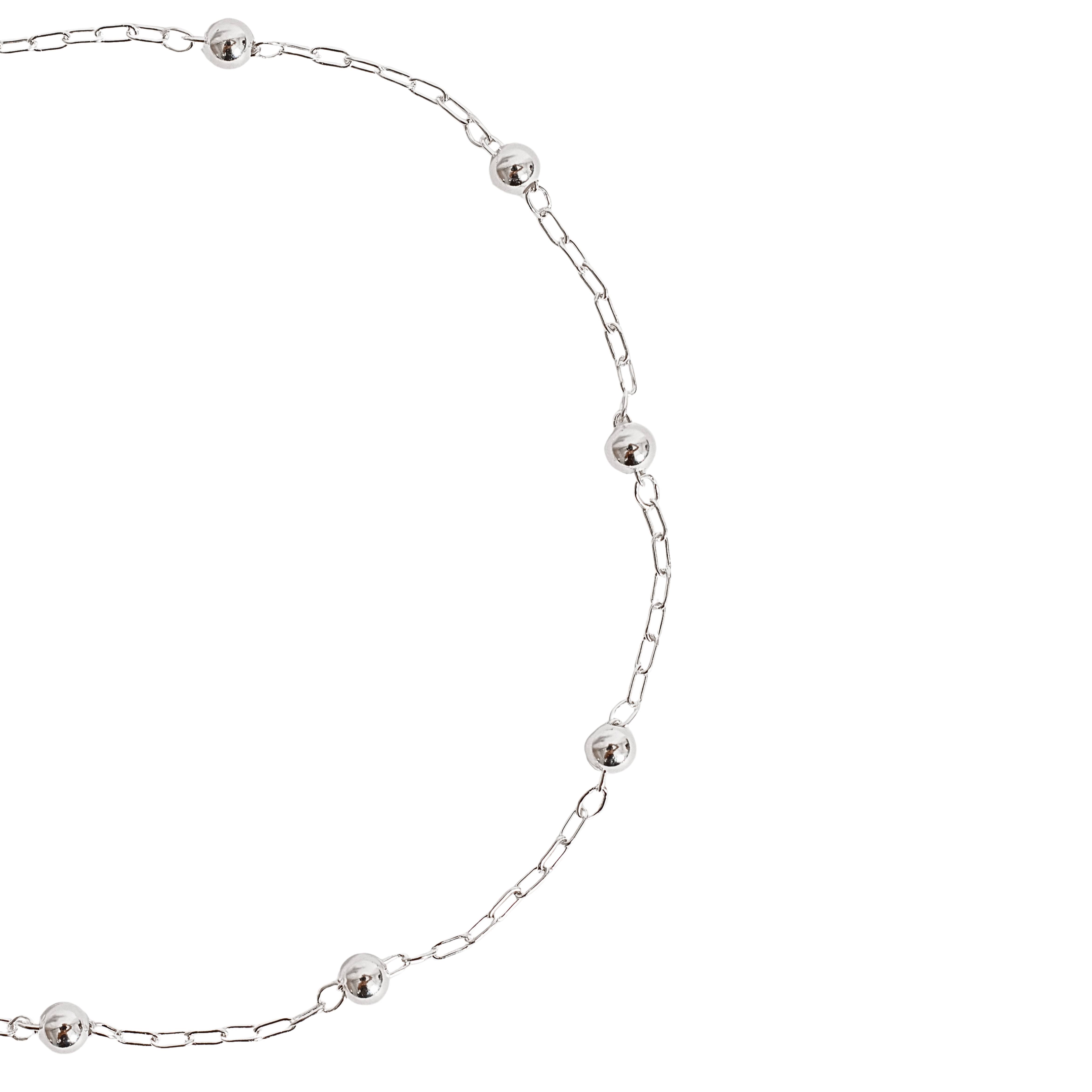 Imagem Pulseira entremeios bolas 4mm corrente cartier 19cm