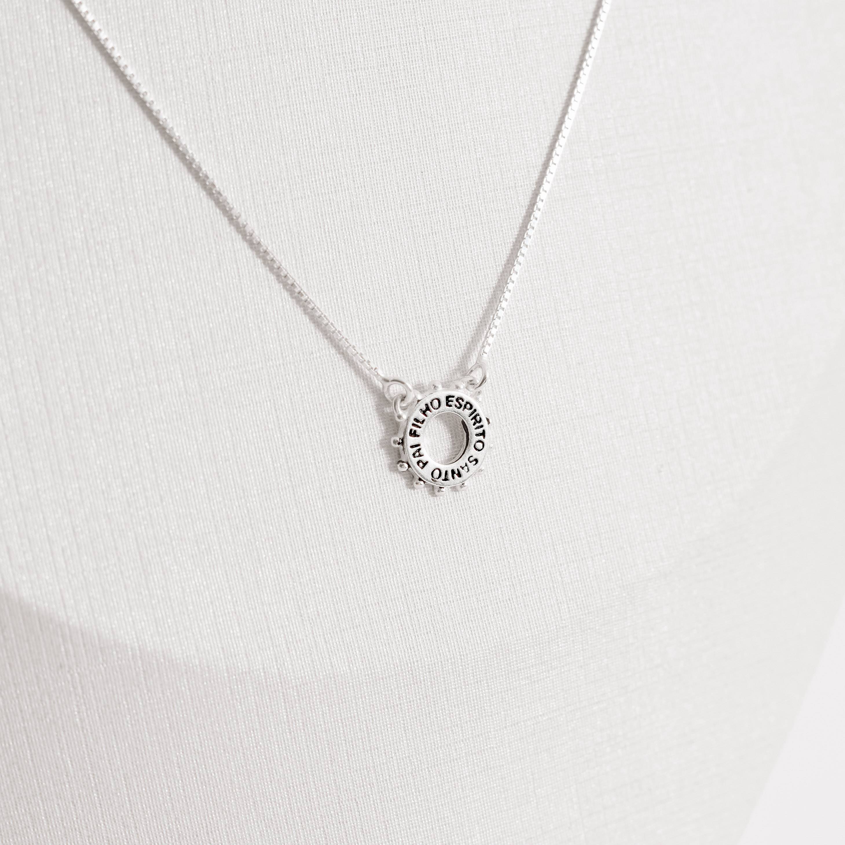 Imagem Secundária Escapulário placas pai, filho, Espírito Santo Amém v15 60cm