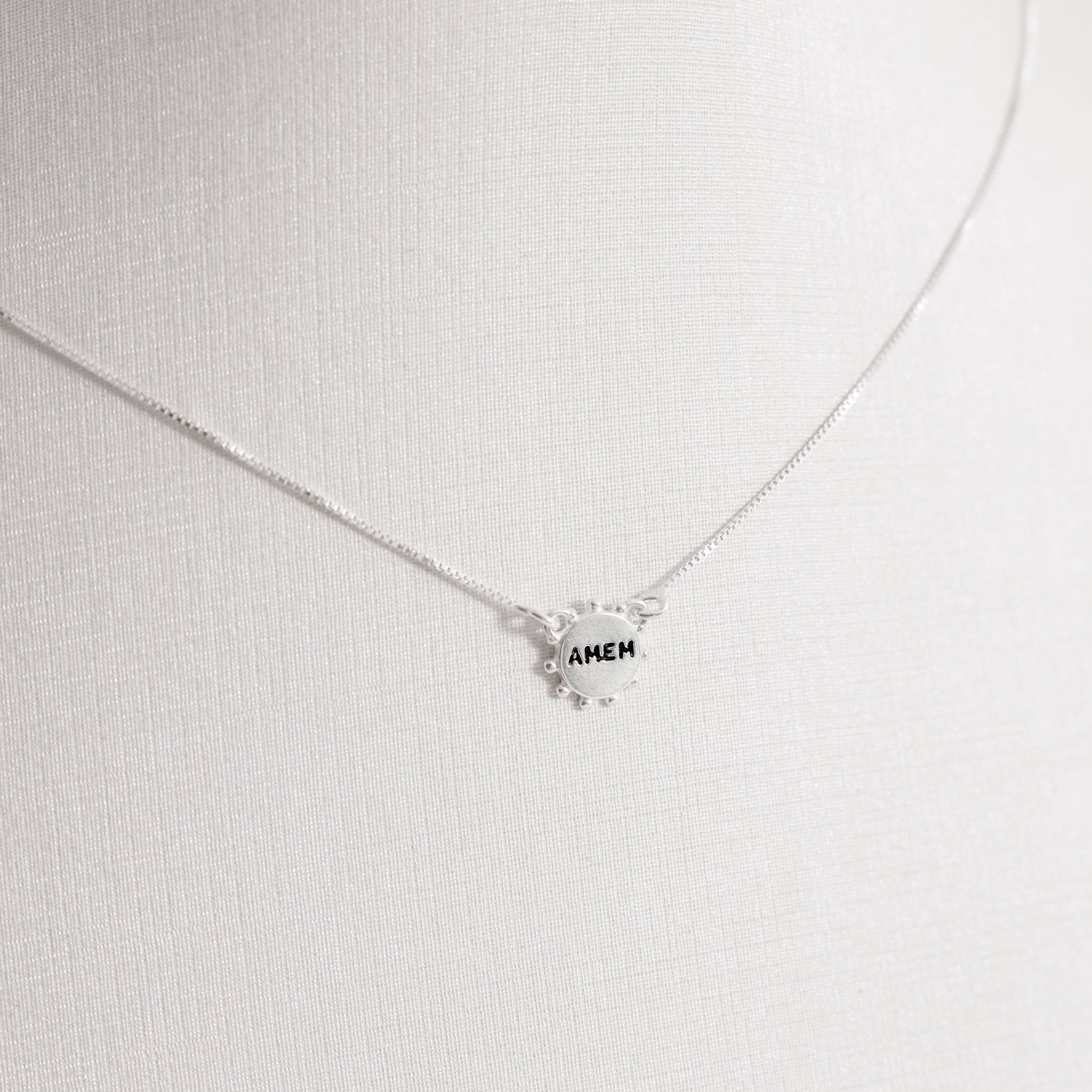 Imagem Secundária Escapulário placas pai, filho, Espírito Santo Amém v12 60cm