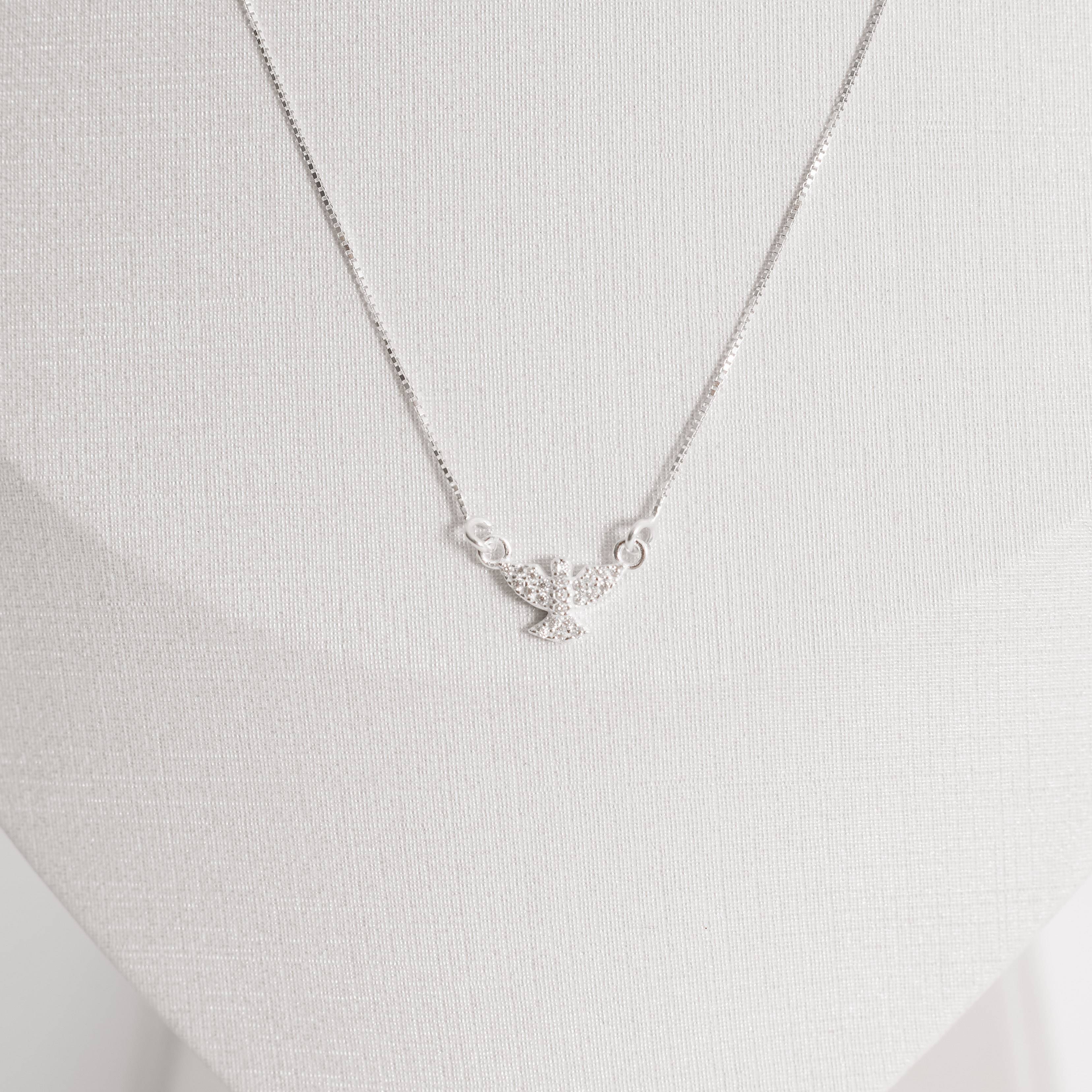 Imagem Secundária Escapulário placa cruz e Espírito Santo cravejado v12 60cm