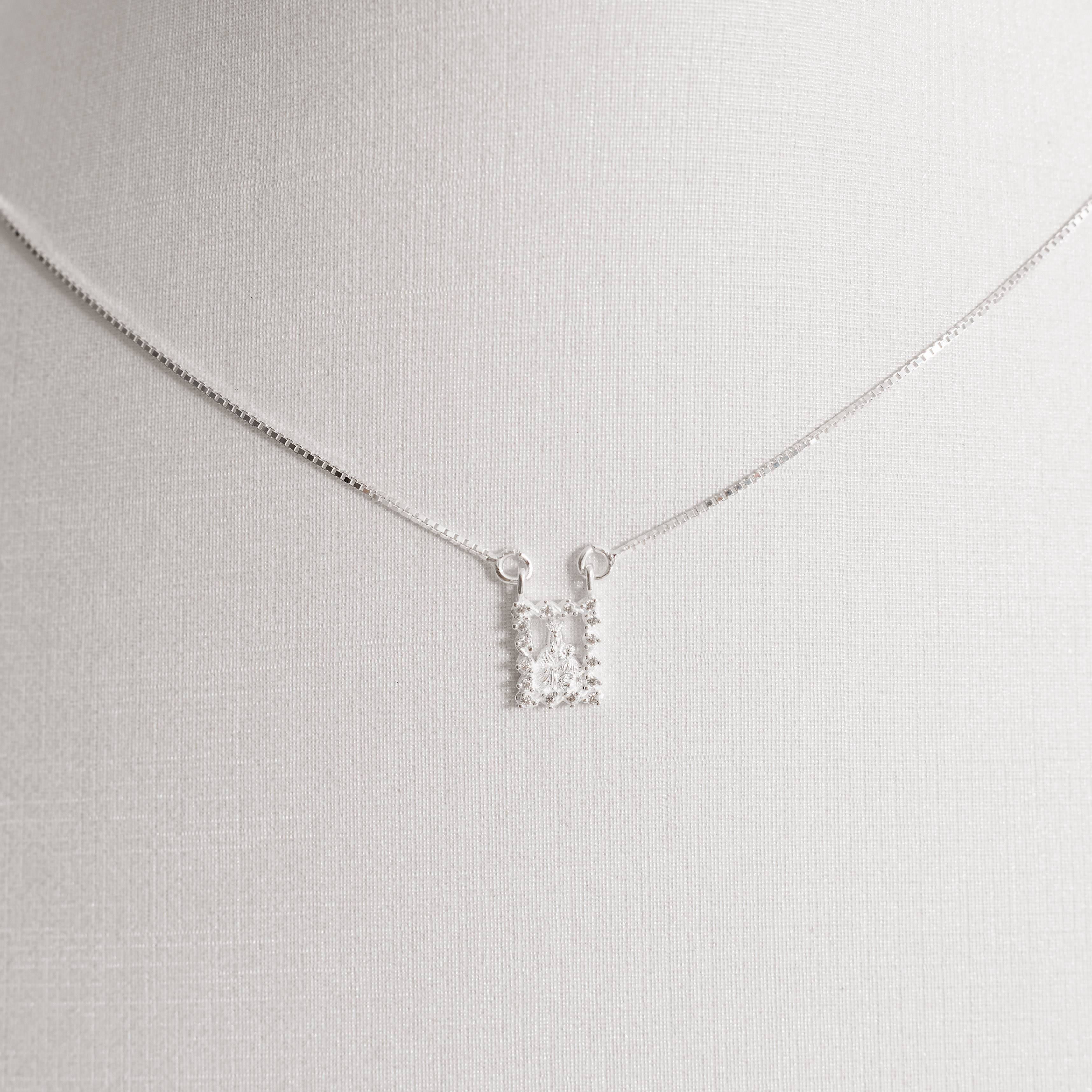 Imagem Secundária Escapulário tradicional medalhas cravejadas v15 60cm