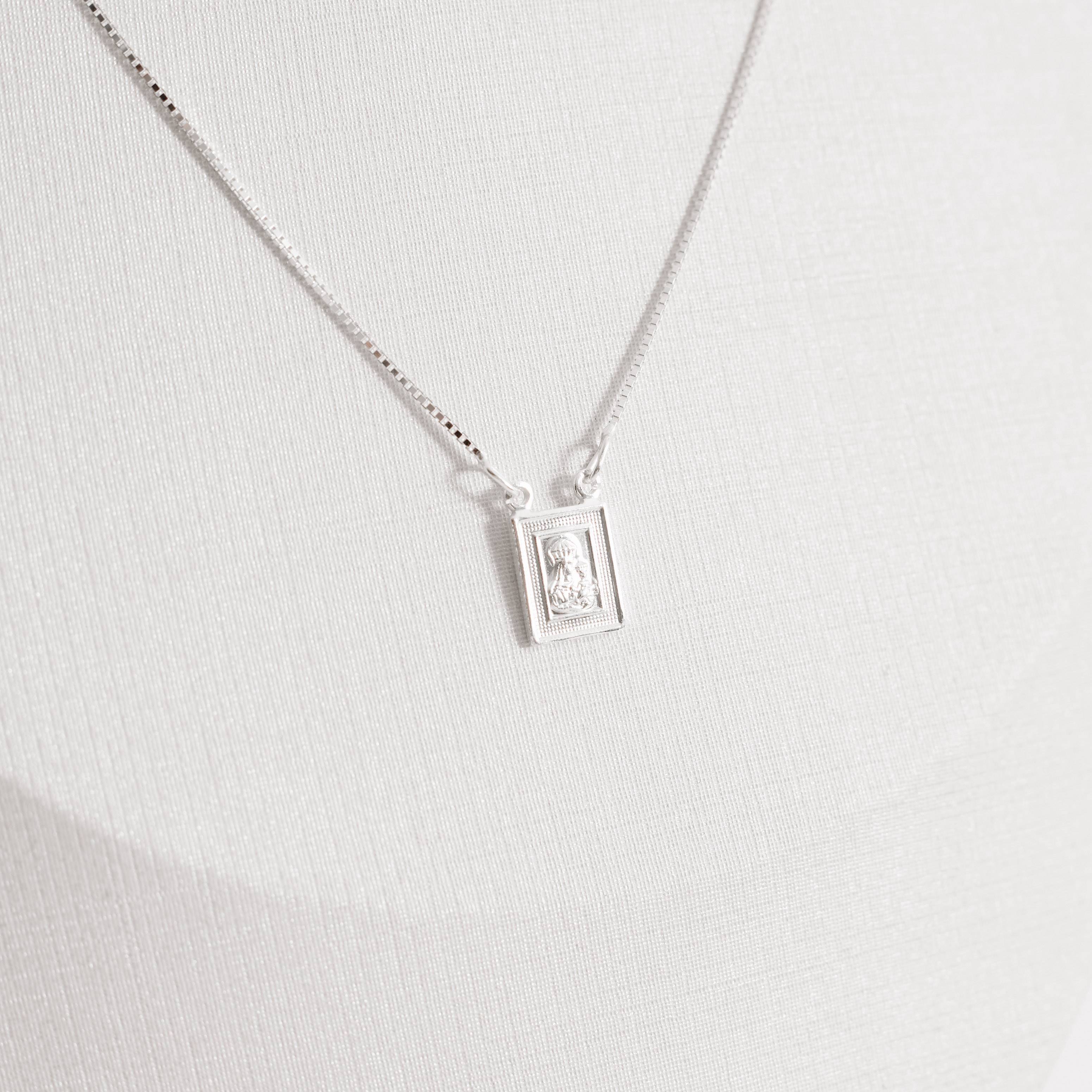 Imagem Secundária Escapulário medalhas Nsa. Sra. Aparecida e Nsa. Sra. do Carmo verso Salmos v15 60cm