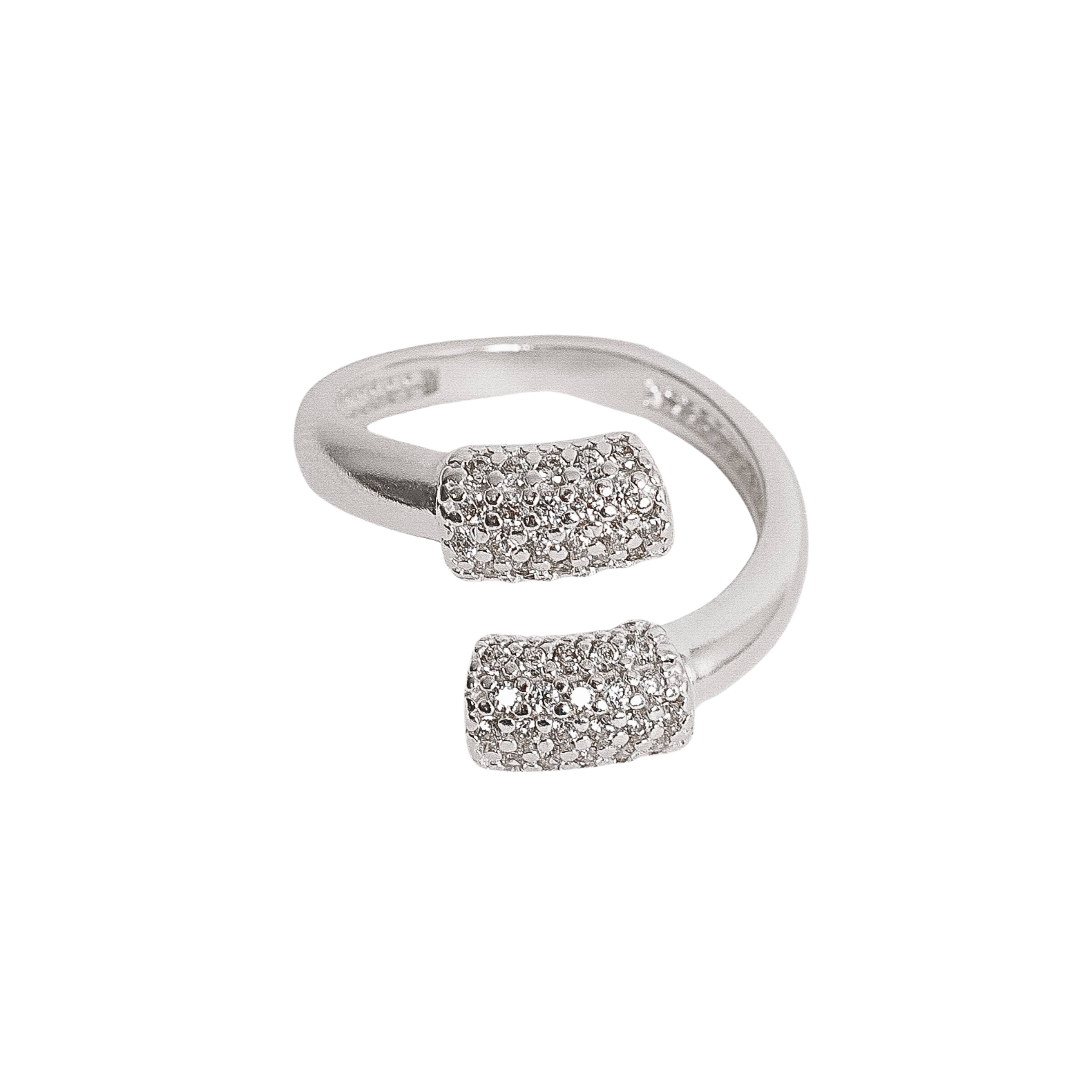 Imagem Anel pontas cravejadas regulável P