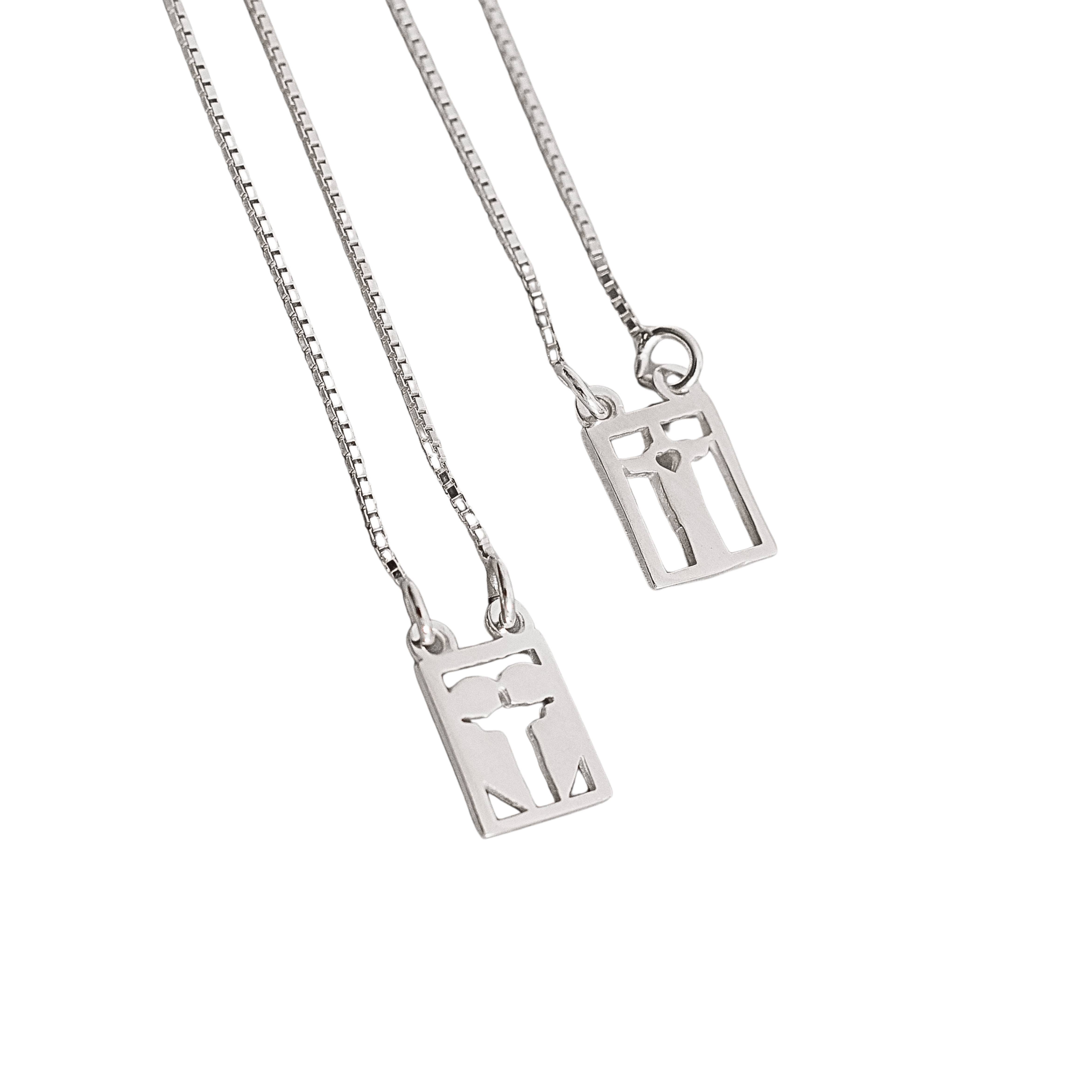 Imagem Escapulário medalhas Cristo v15 60cm