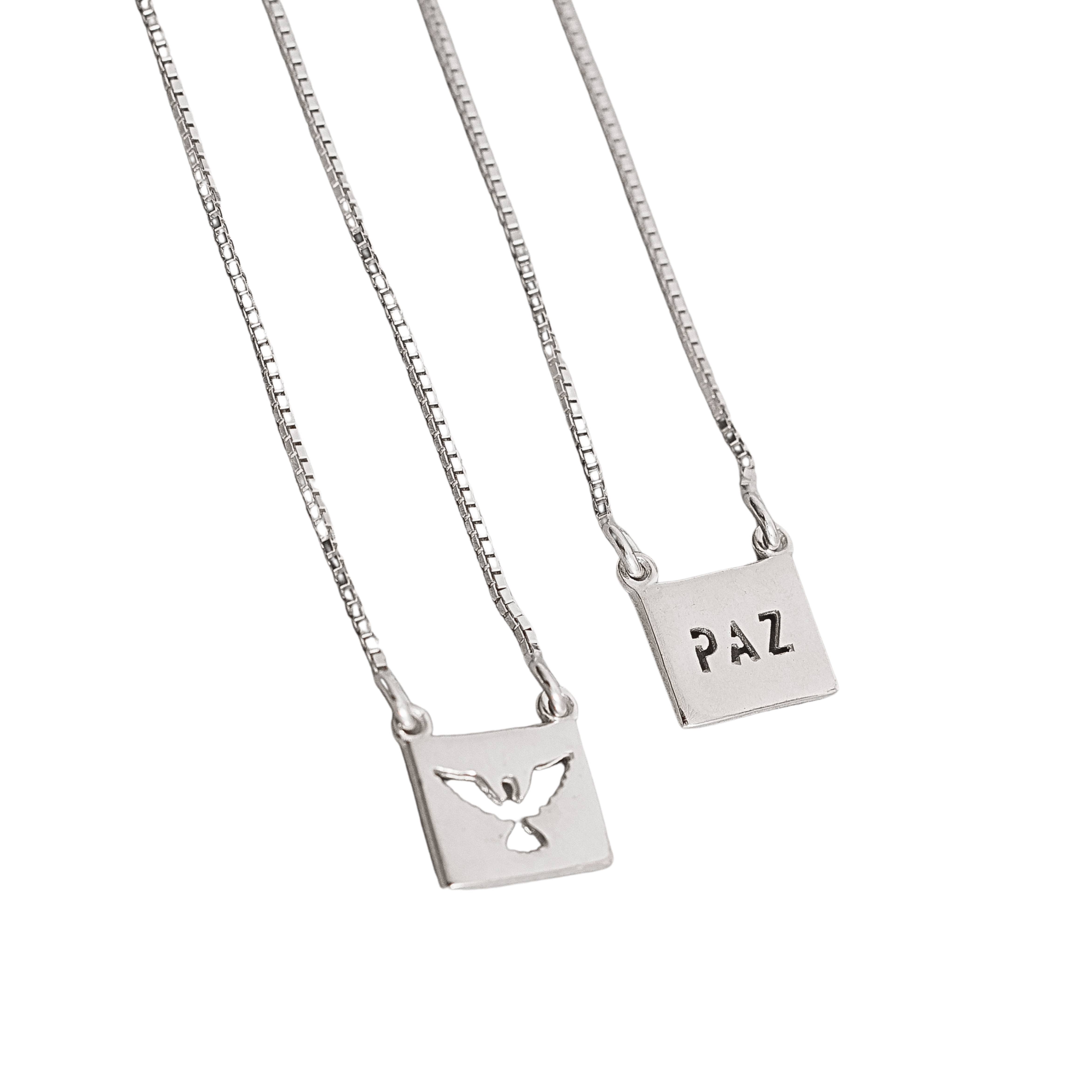 Imagem Escapulário placas Espírito Santo e paz v15 60cm