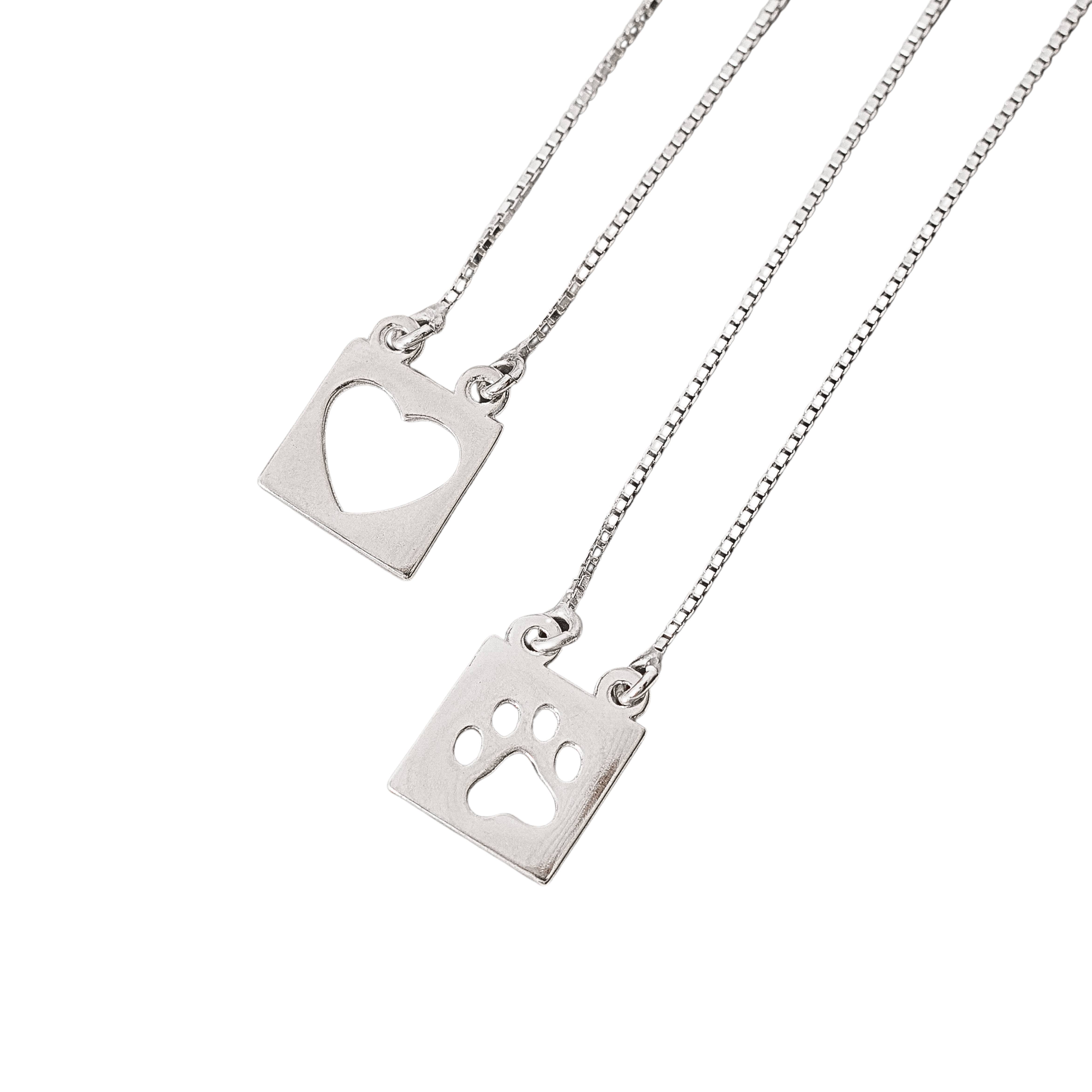 Imagem Escapulário placas pata e coração vazado v15 60cm