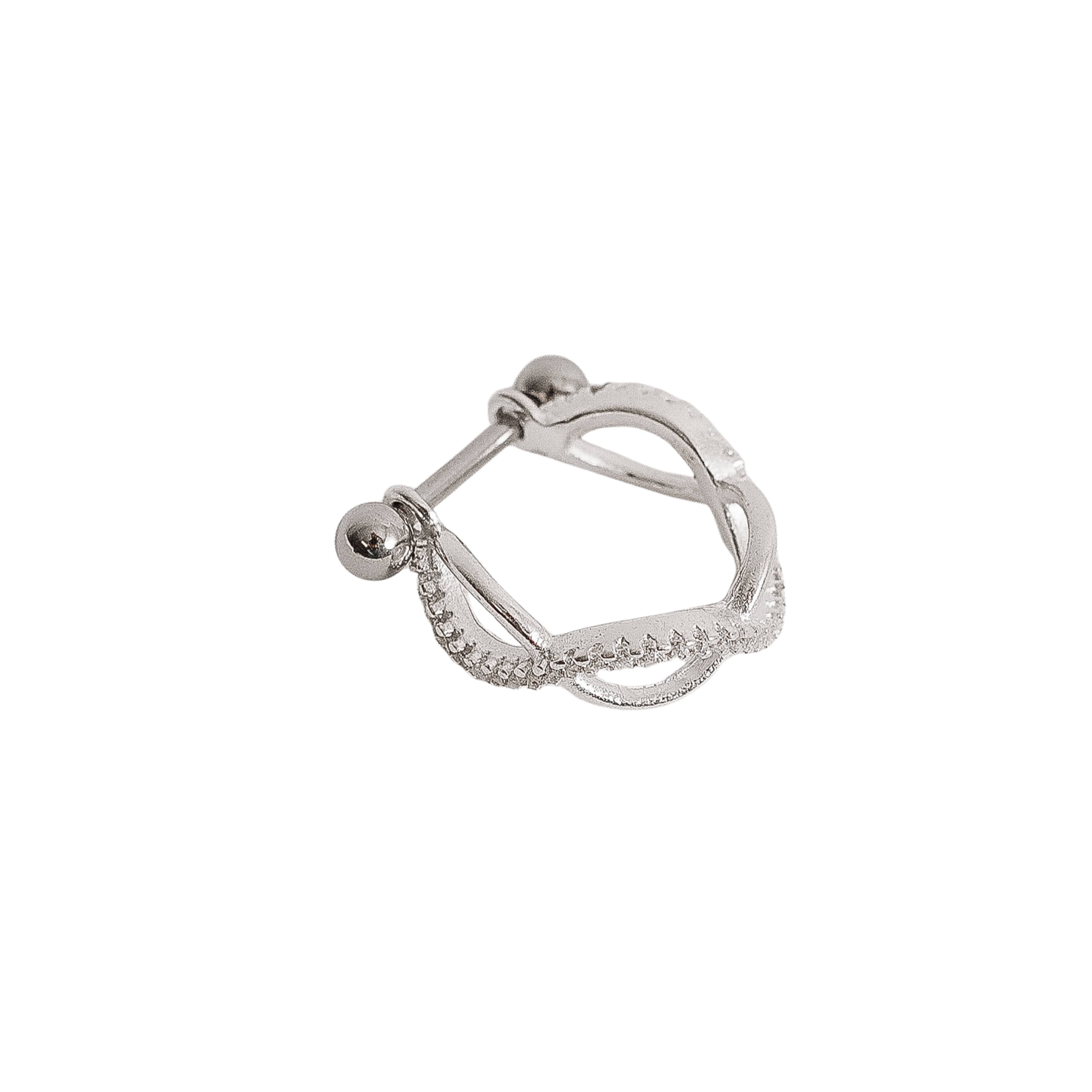 Imagem Piercing conch infinito cravejado 13mm haste