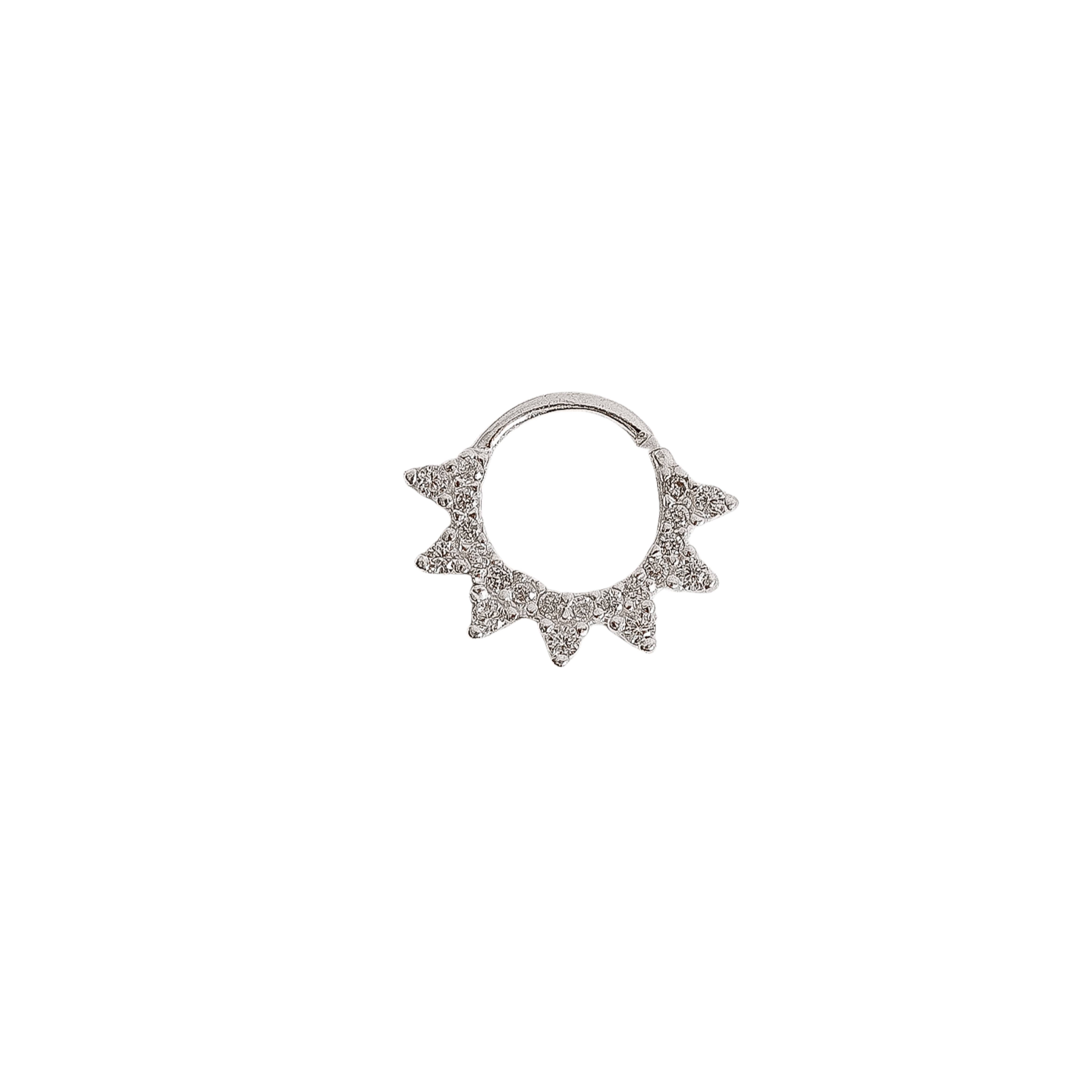 Imagem Piercing argola rendada cravejada 7mm