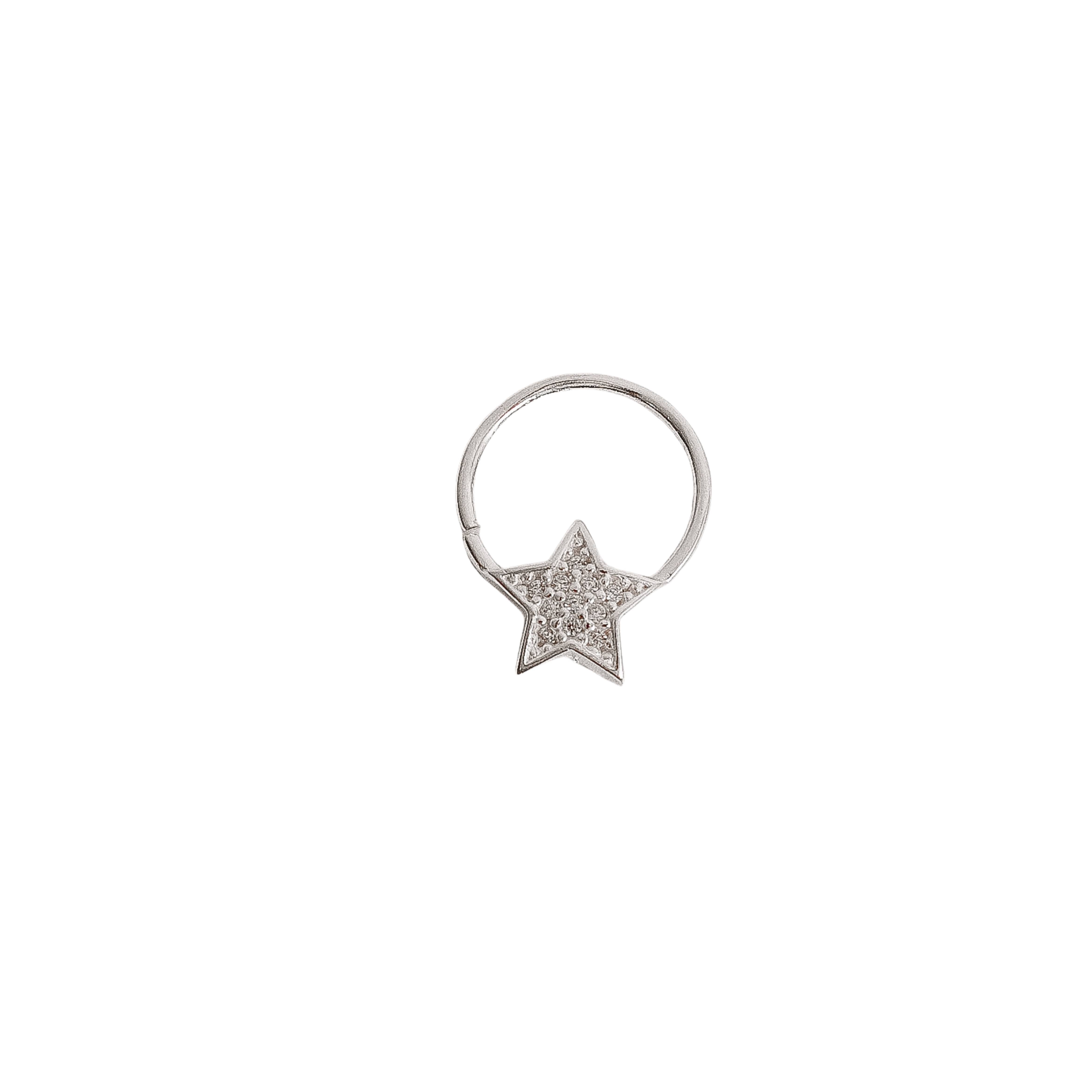 Imagem Piercing argola com estrela cravejada 11mm