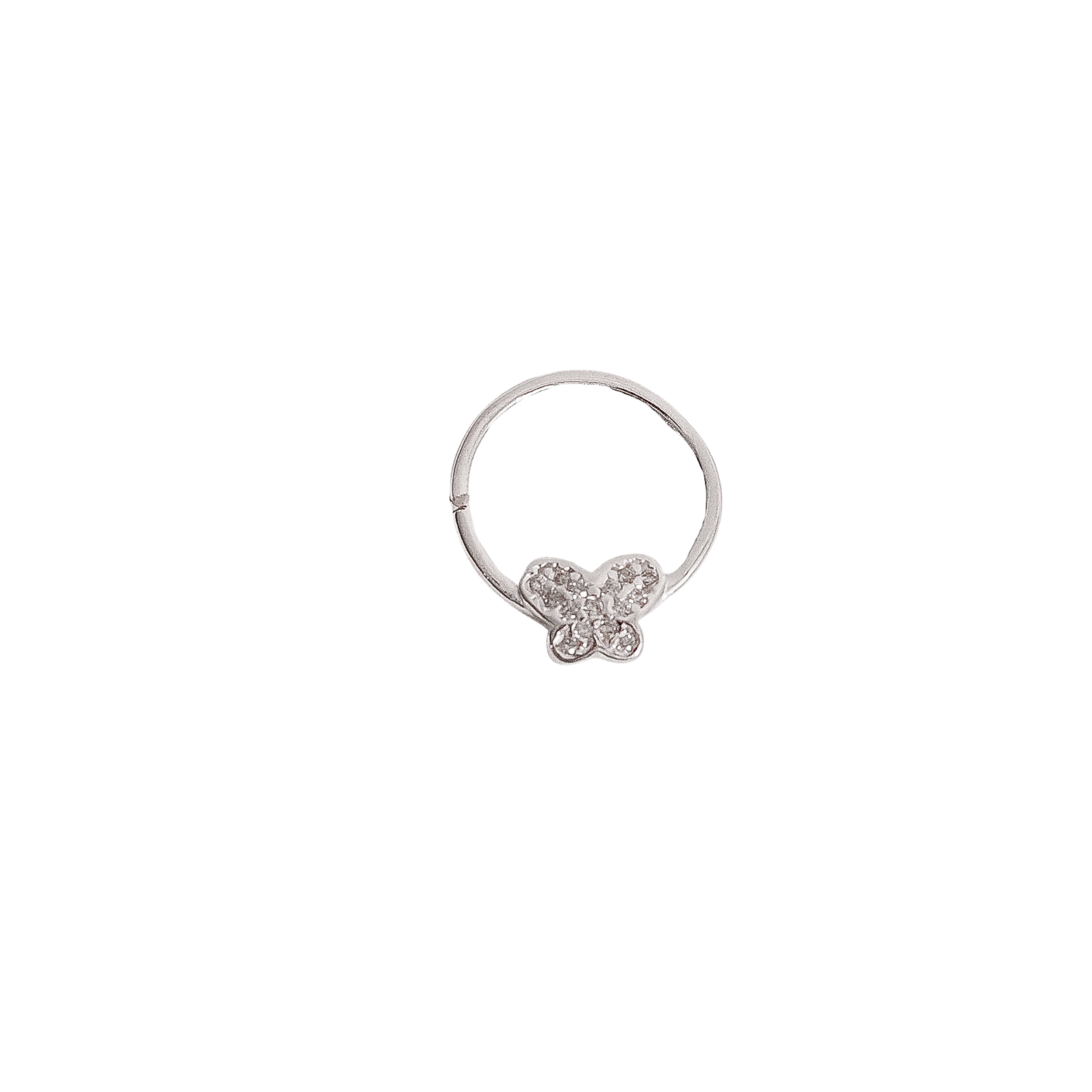 Imagem Piercing argola borboleta com zircônias 11mm