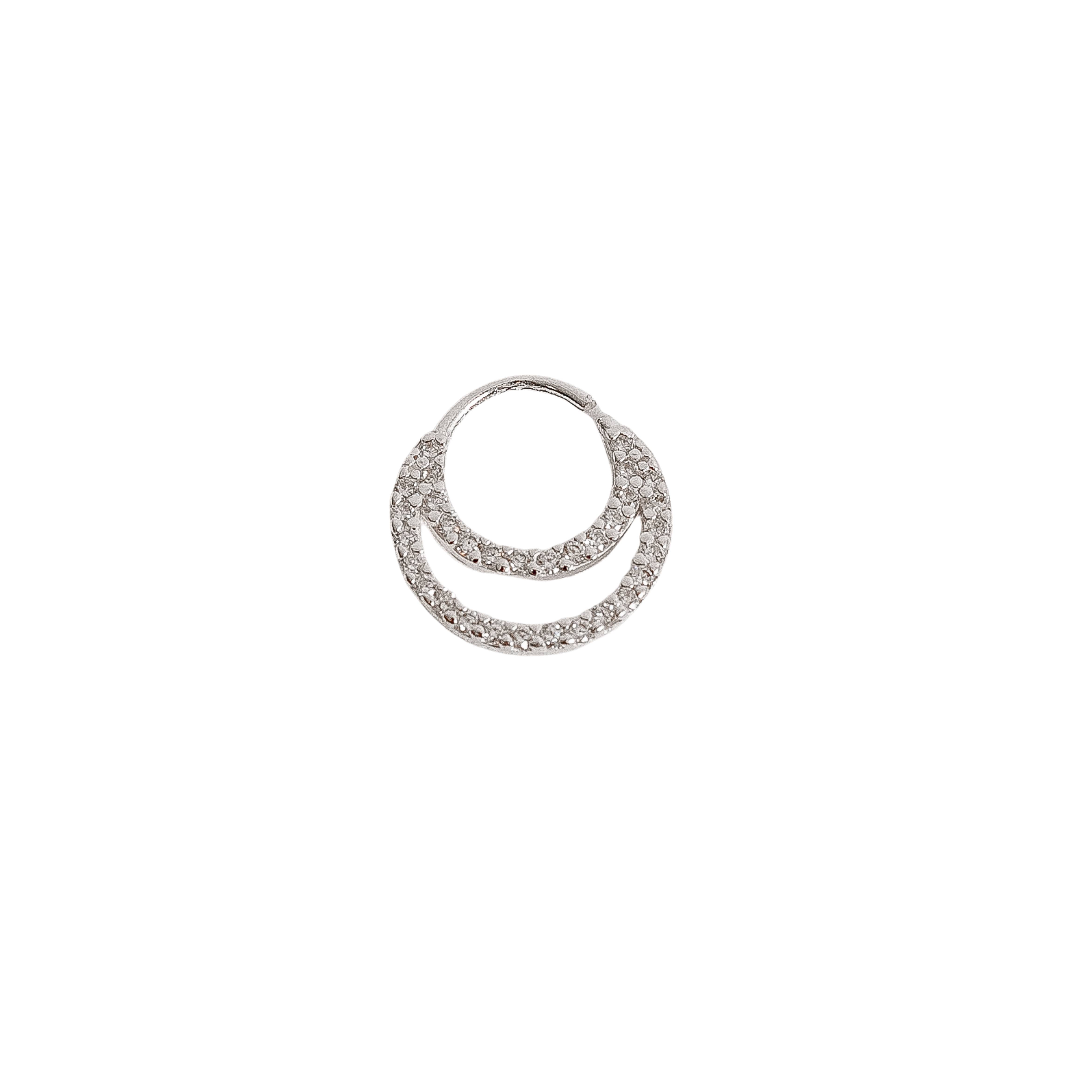 Imagem Piercing argola duas voltas cravejadas 11mm