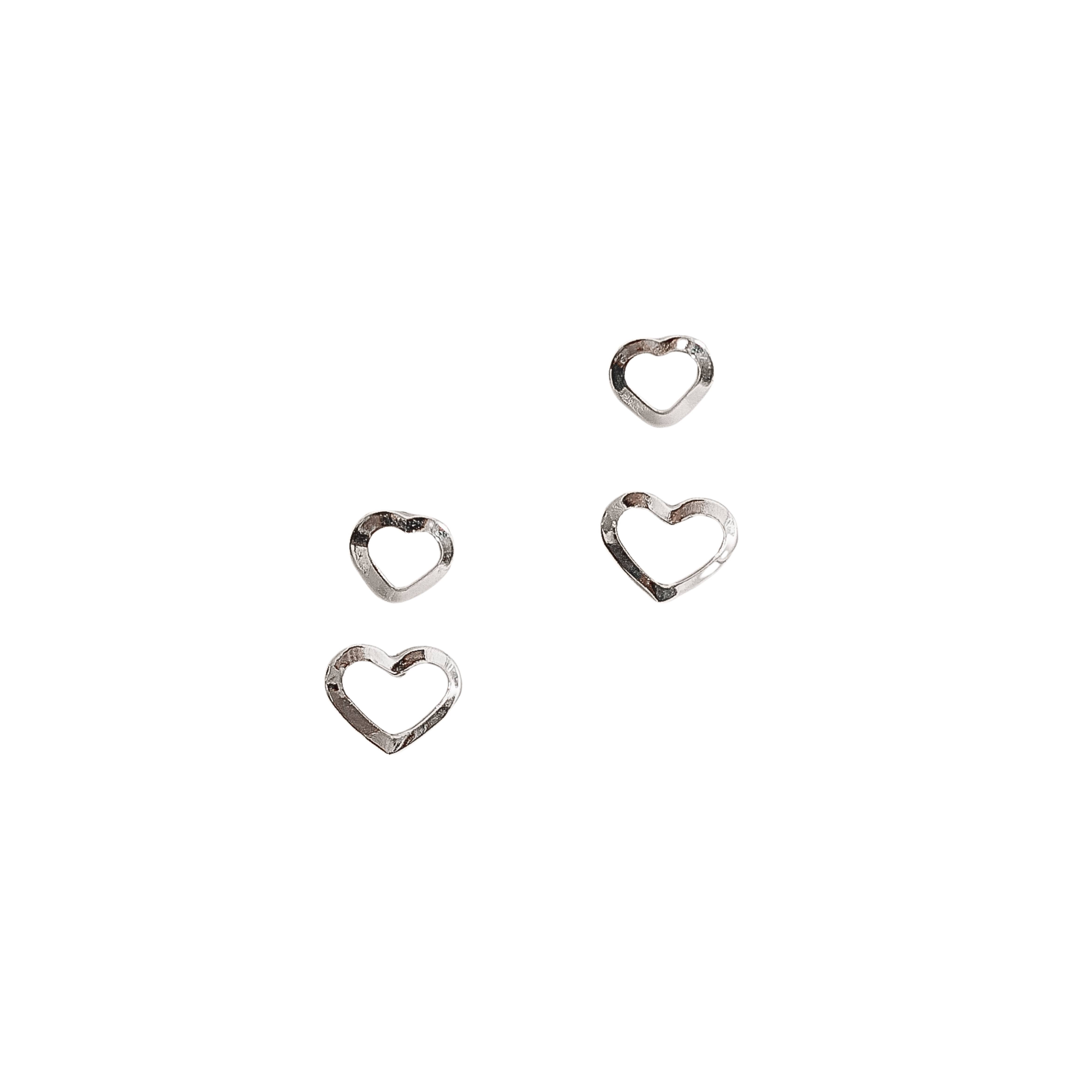 Imagem Dupla corações vazados 6 e 8mm