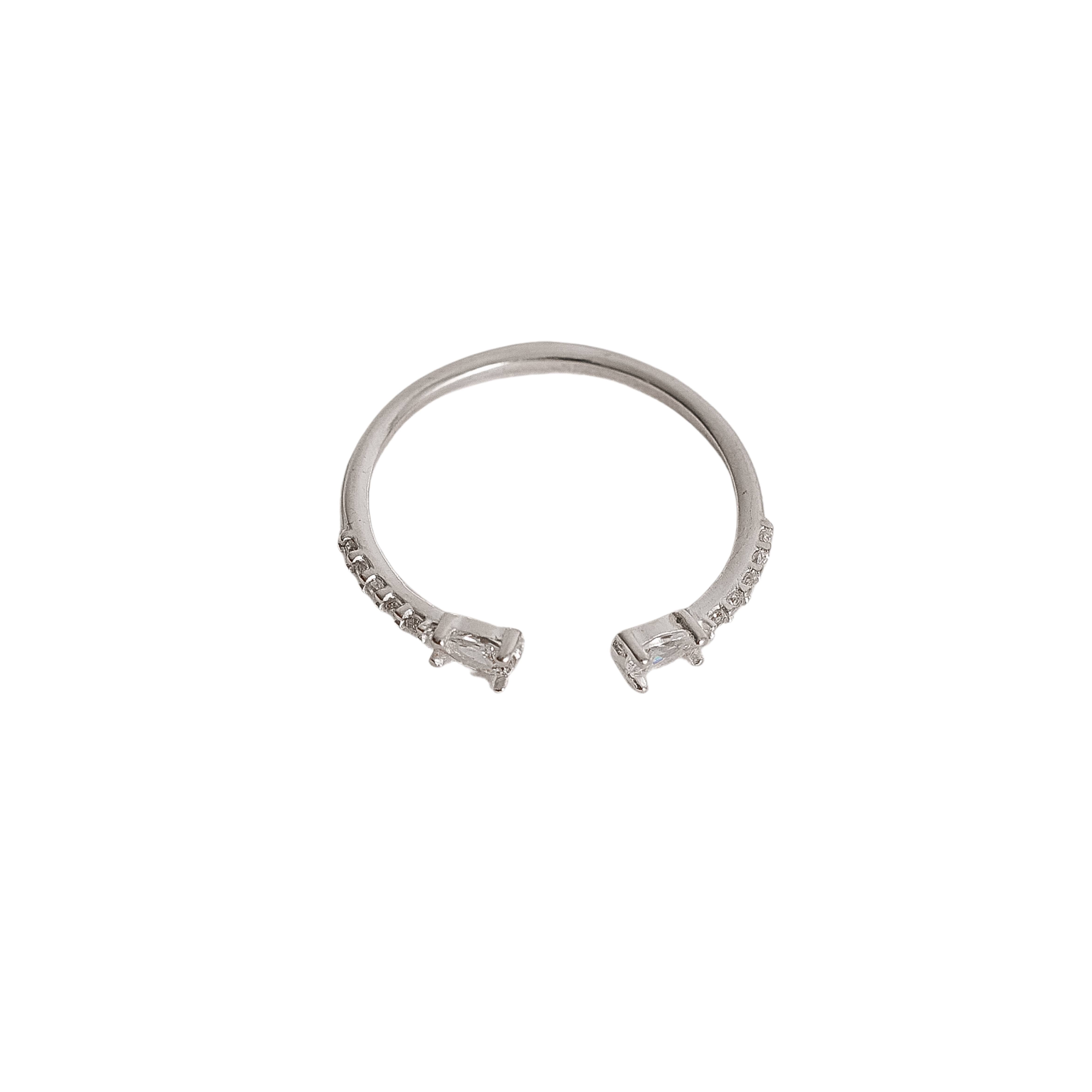 Imagem Anel 2 pontas cravejadas regulável G