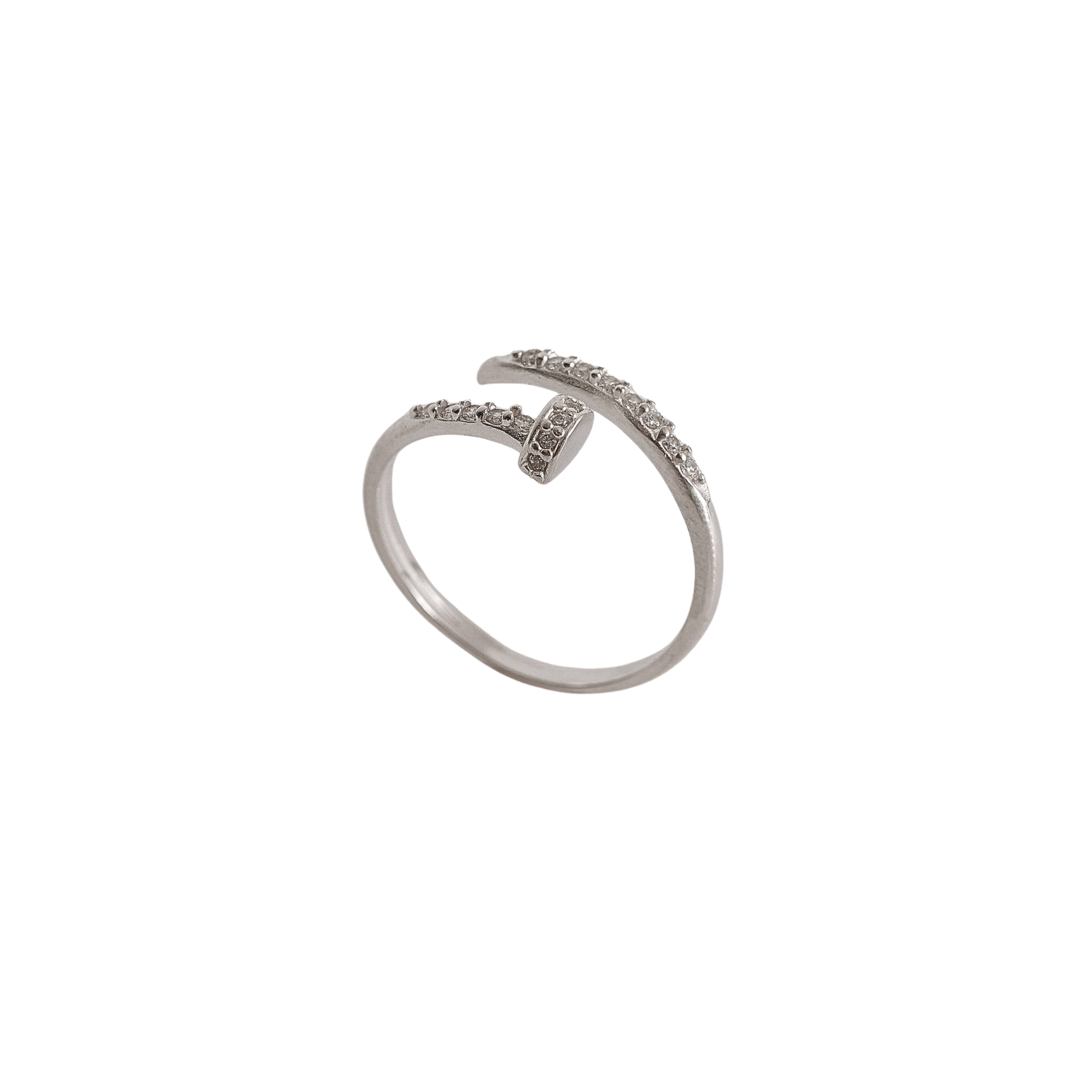 Imagem Anel prego cravejado regulável P