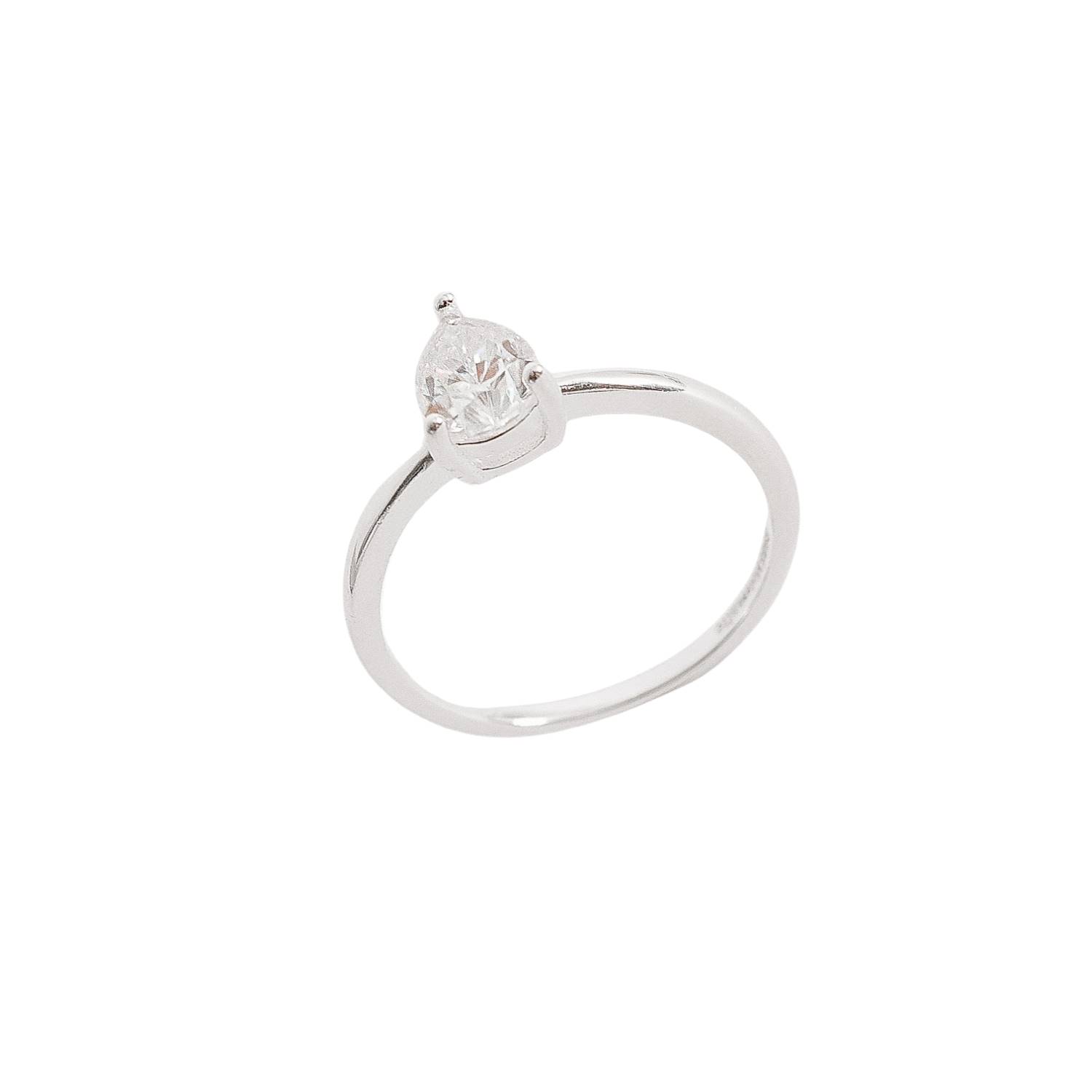 Imagem Anel solitário moissanite gota 5x7mm