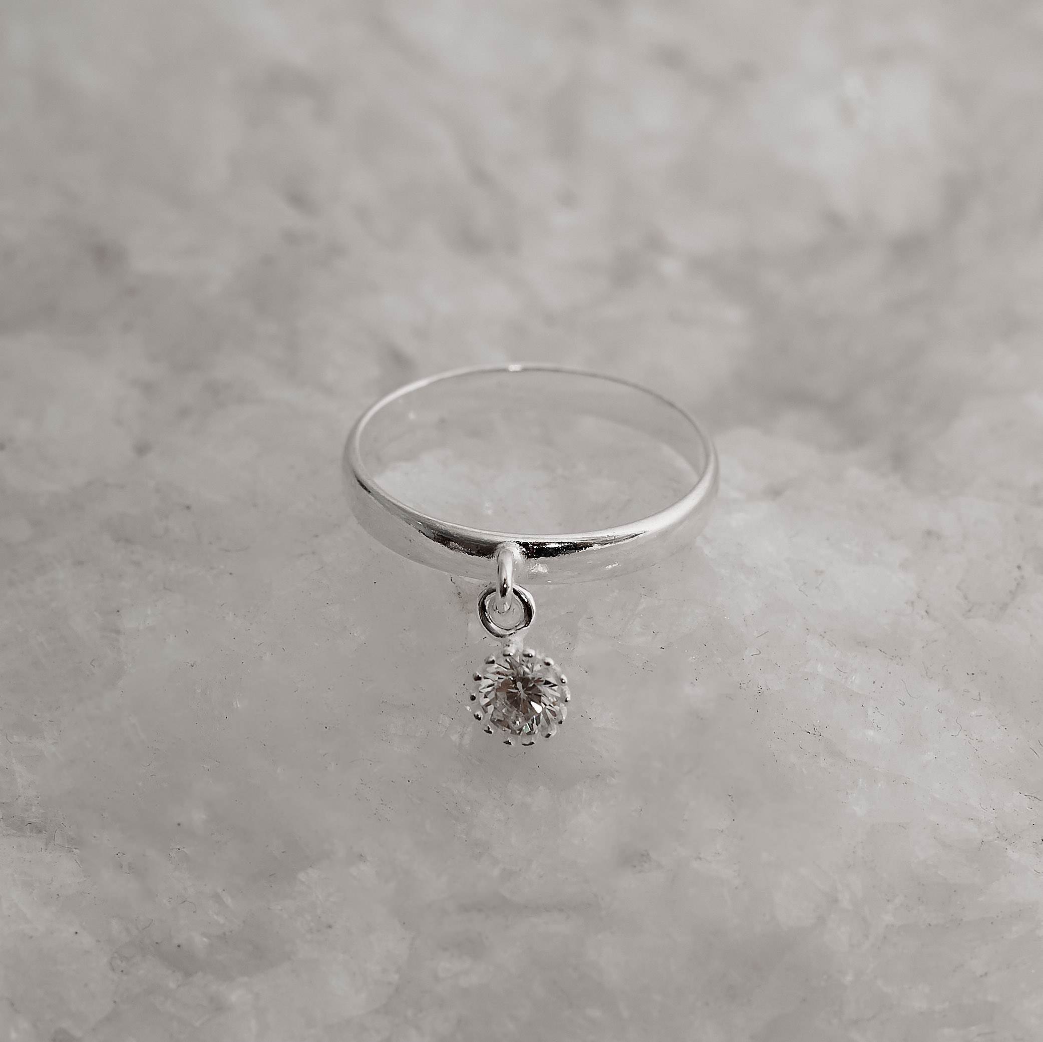 Imagem Secundária Anel pingente zircônia 4mm