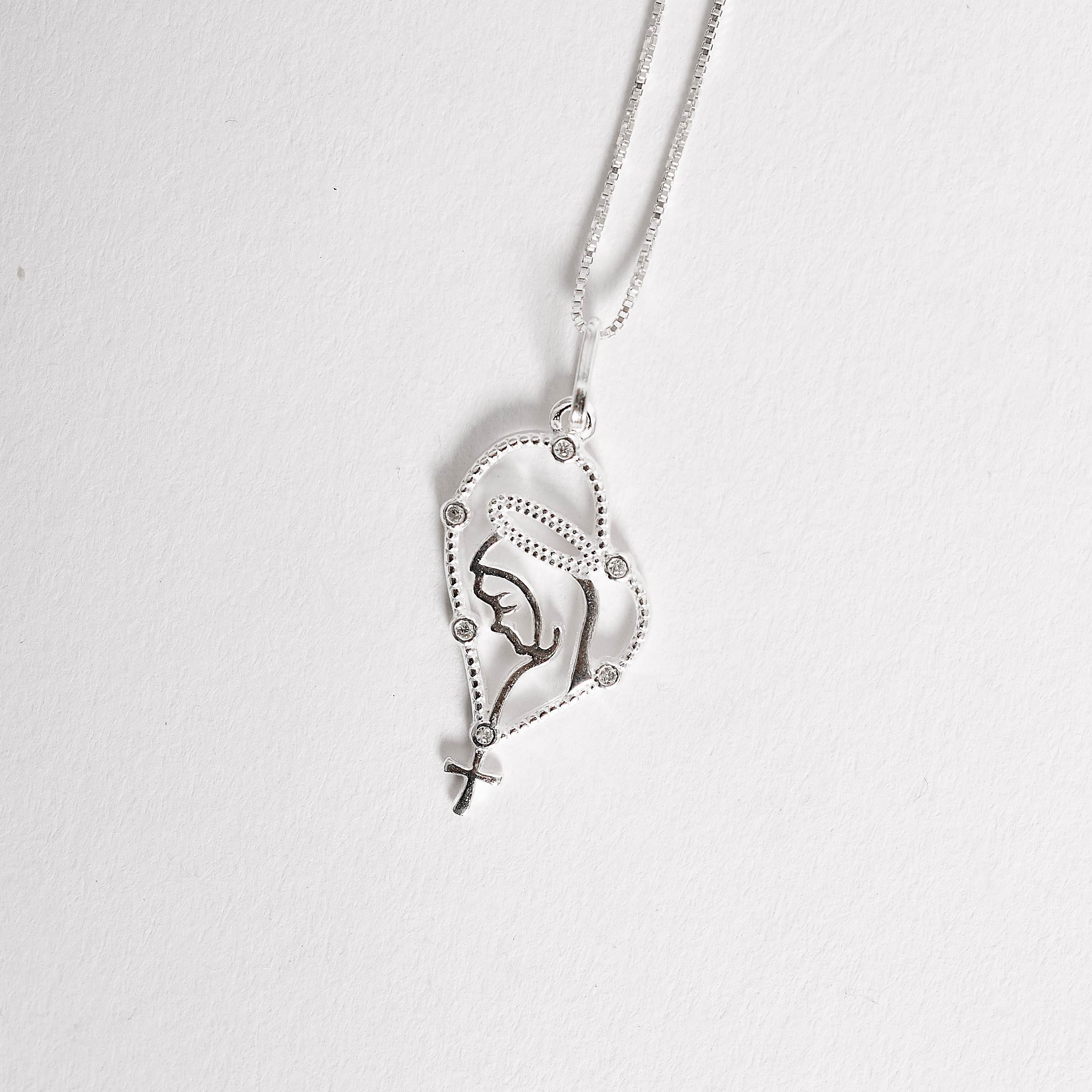 Imagem Colar pingente terço Nsa. Sra. de Fátima 25mm 45cm