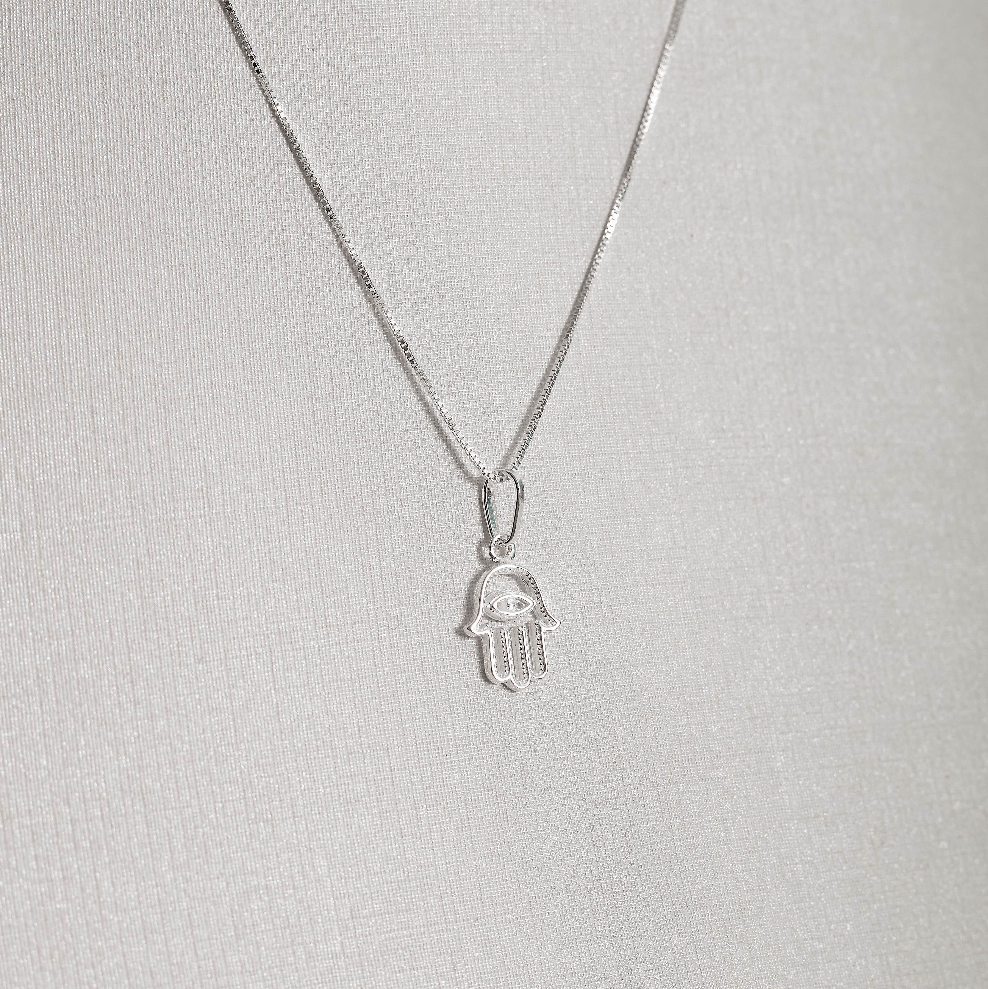 Imagem Colar pingente mão 12mm 40cm