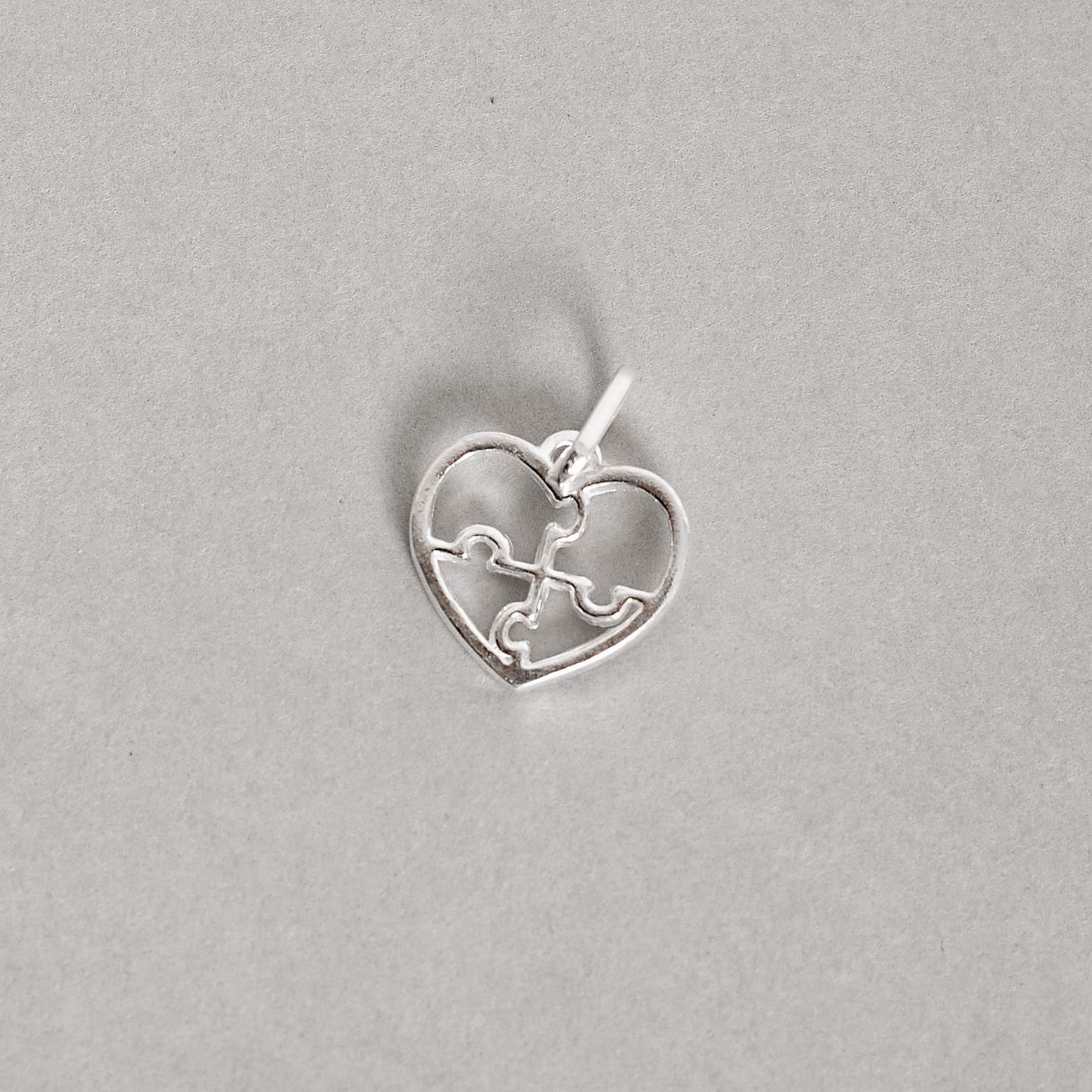 Imagem Pingente coração símbolo autismo 13mm