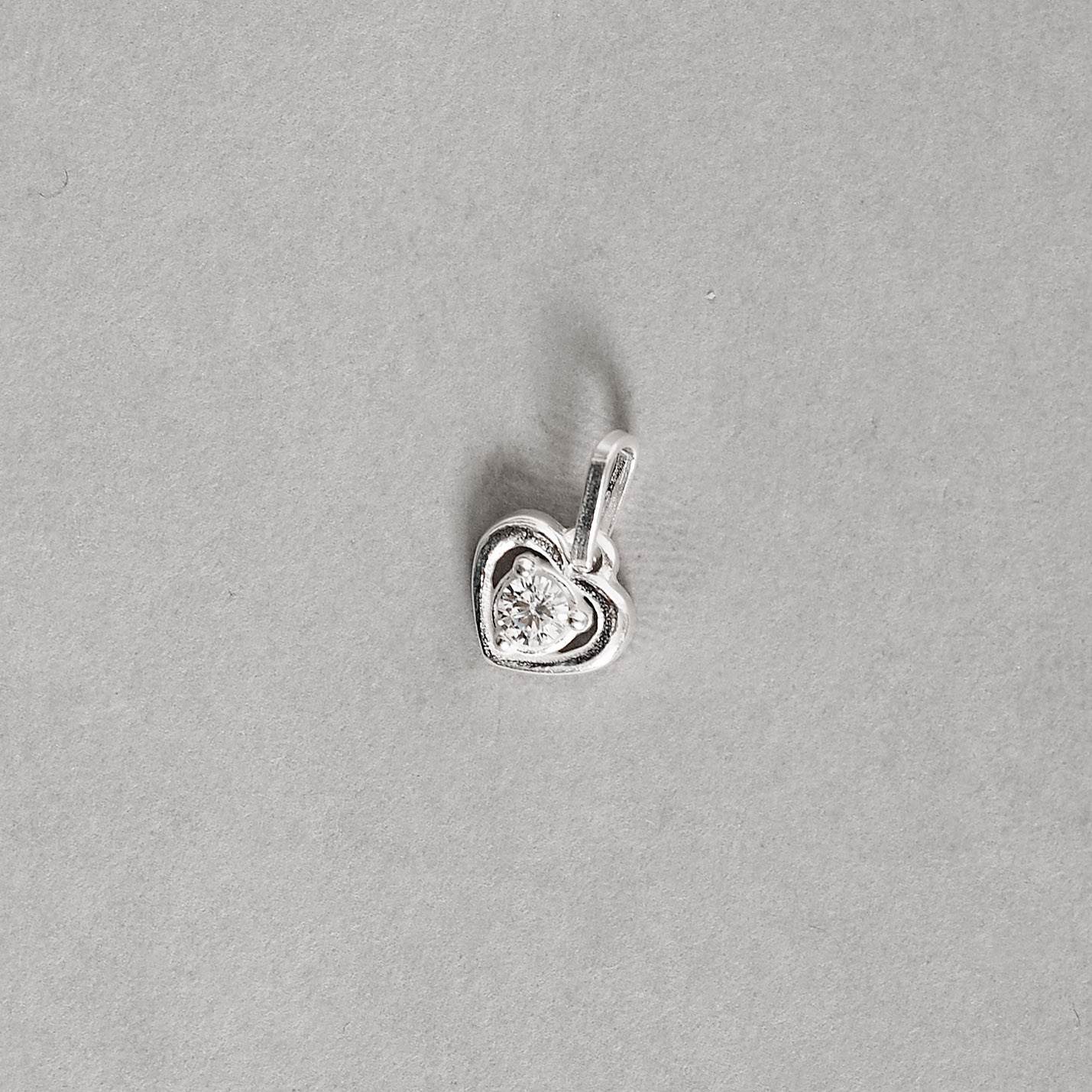 Imagem Secundária Pingente coração vazado com zircônia 8mm