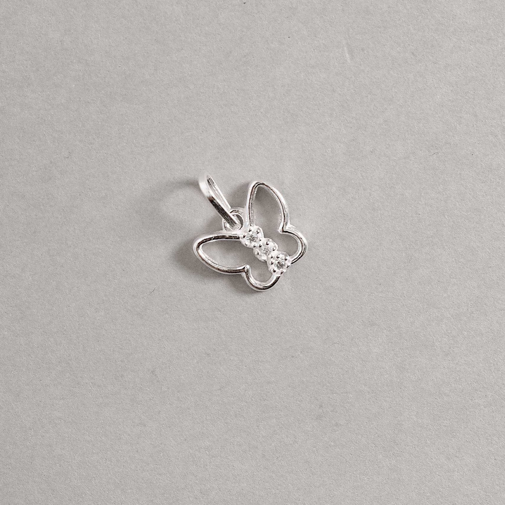 Imagem Pingente borboleta com zircônia 11mm