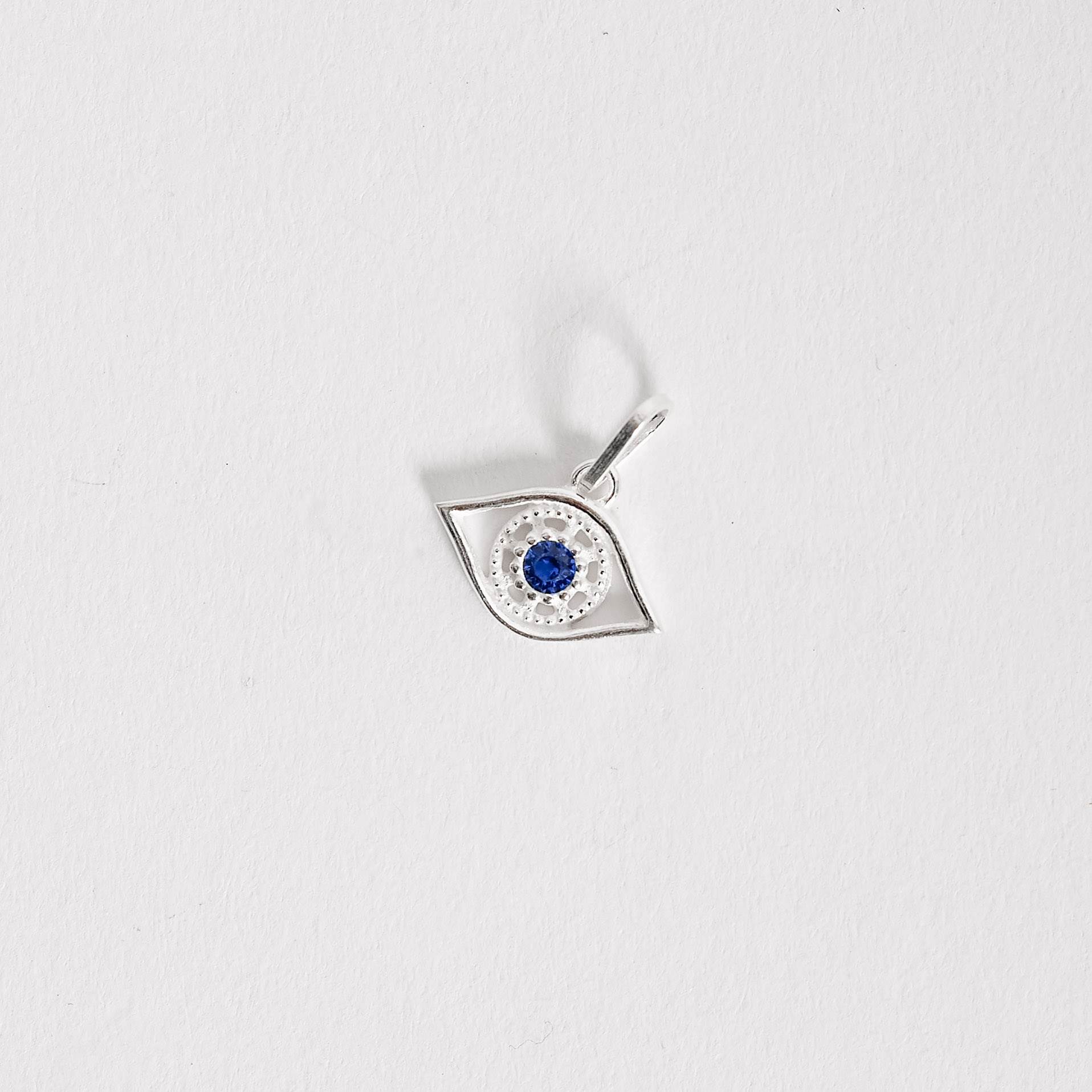 Imagem Pingente olho com zircônia azul 15mm