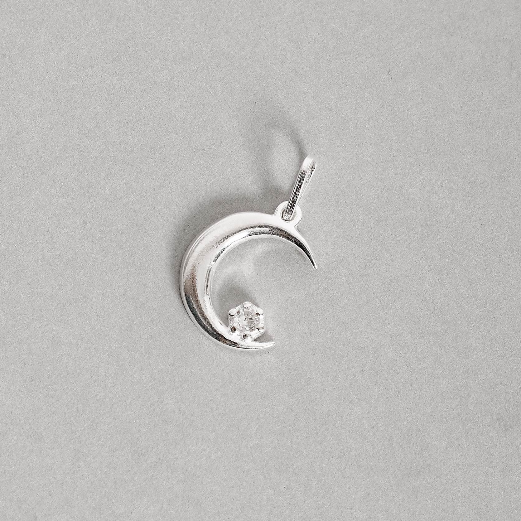 Imagem Pingente lua com detalhe zircônia 14mm