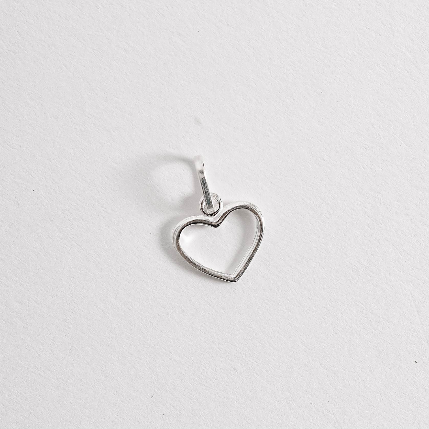 Imagem Secundária Pingente coração vazado 12mm