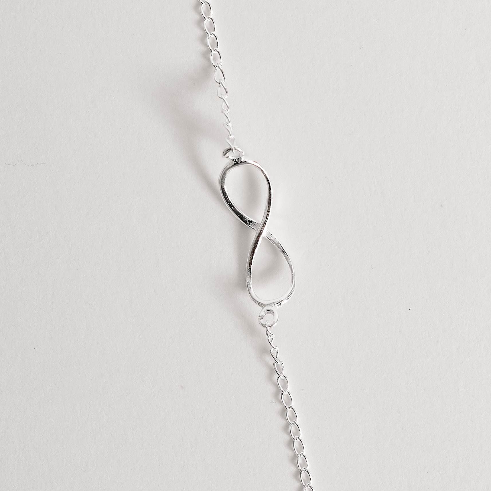 Imagem Pulseira entremeio infinito 22mm corrente grumet 17+3cm