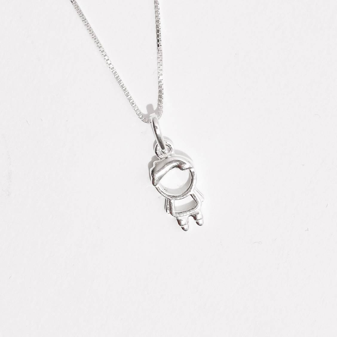 Colar pingente menino 12mm 45cm