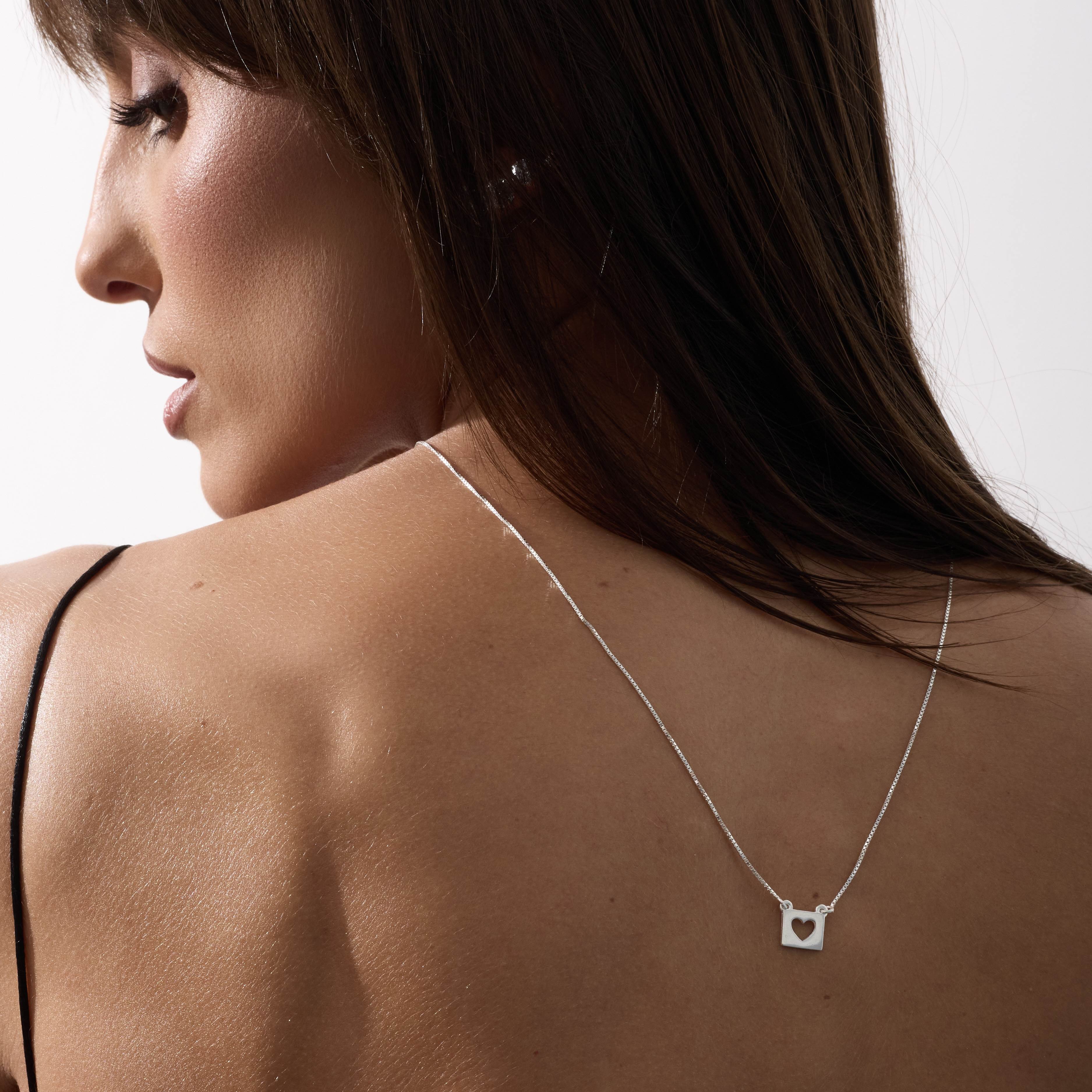 Imagem Escapulário medalhas amor e coração vazado v15 60cm