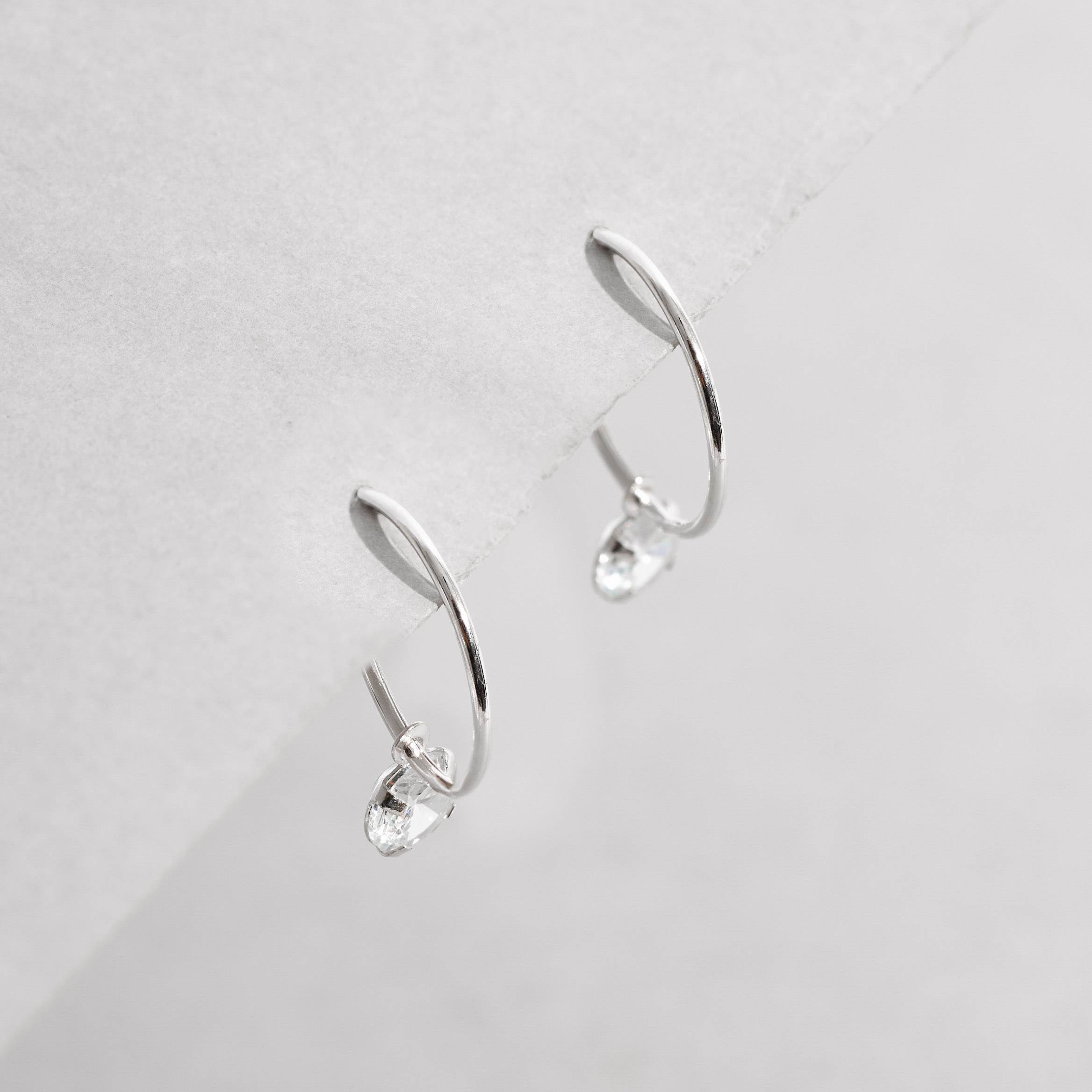 Imagem Secundária Argola 18mm pingente zircônia cristal