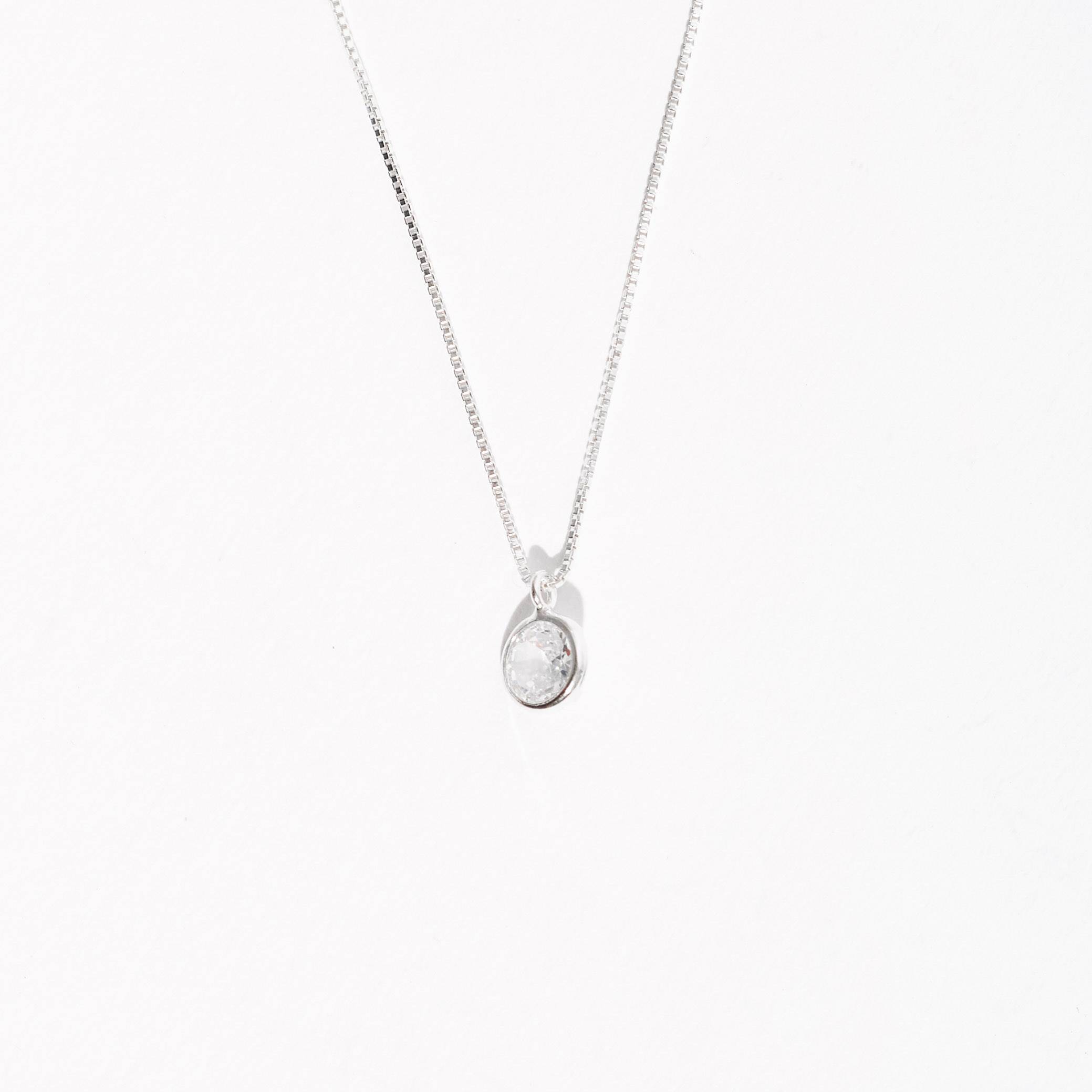 Imagem Colar zircônia redonda cristal embutida 6mm 40cm