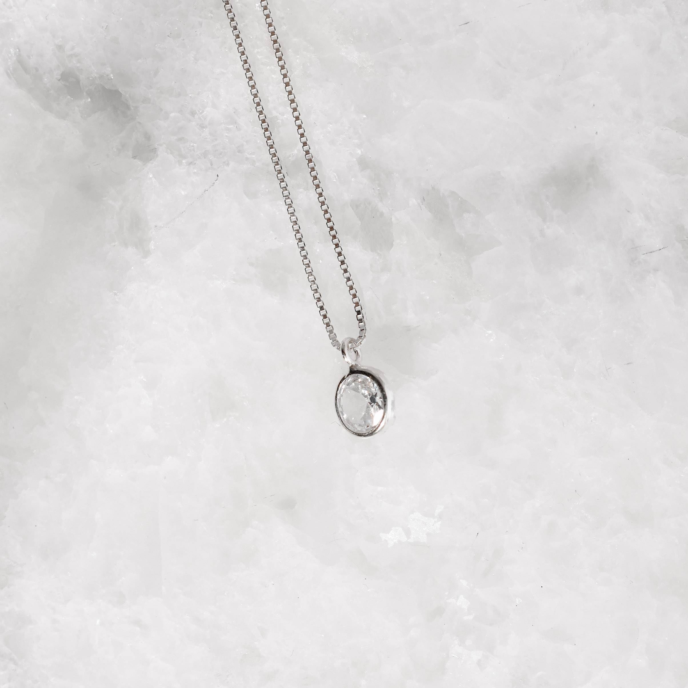 Imagem Secundária Colar zircônia redonda cristal embutida 6mm 40cm