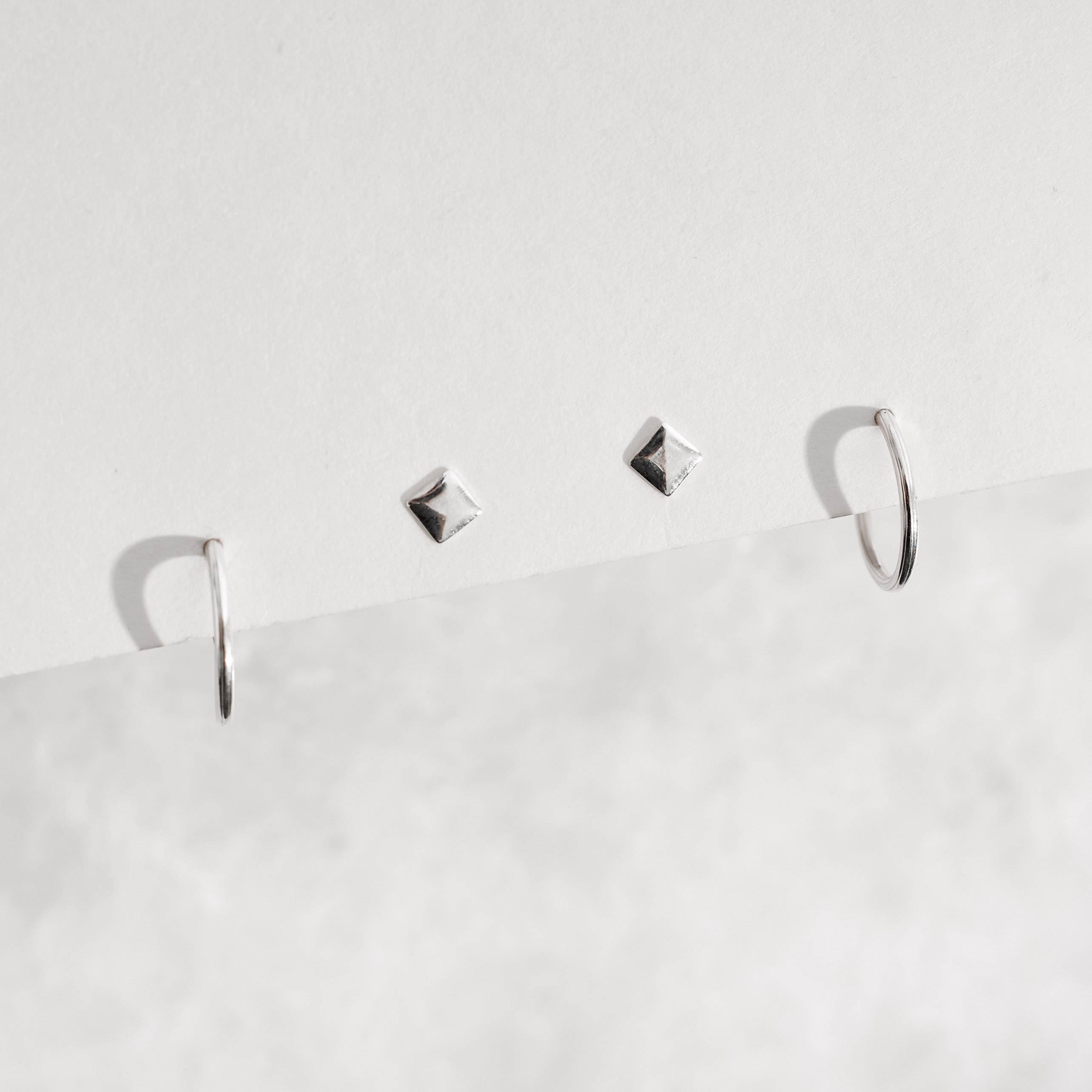 Imagem Secundária Dupla quadrado 3mm e argola 12mm