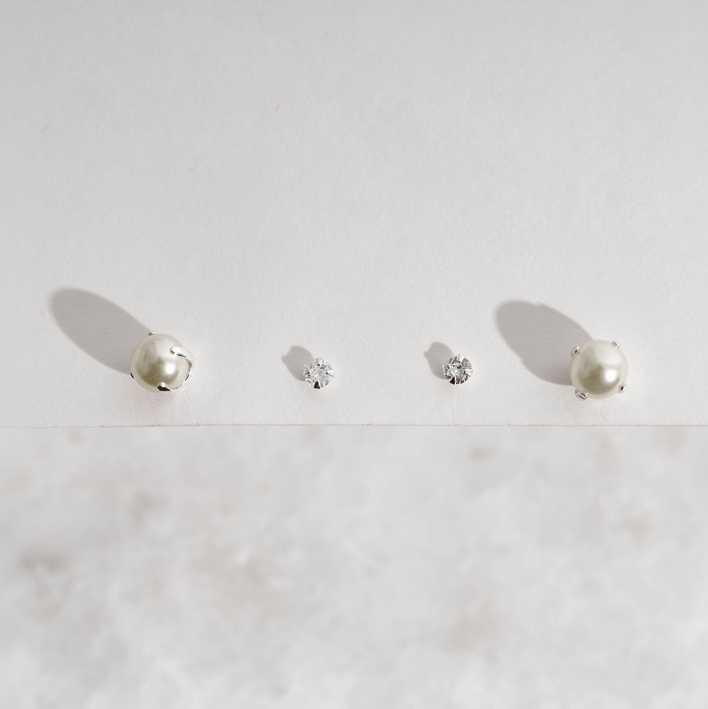 Imagem Secundária Dupla zircônia 3mm e pérola 6mm