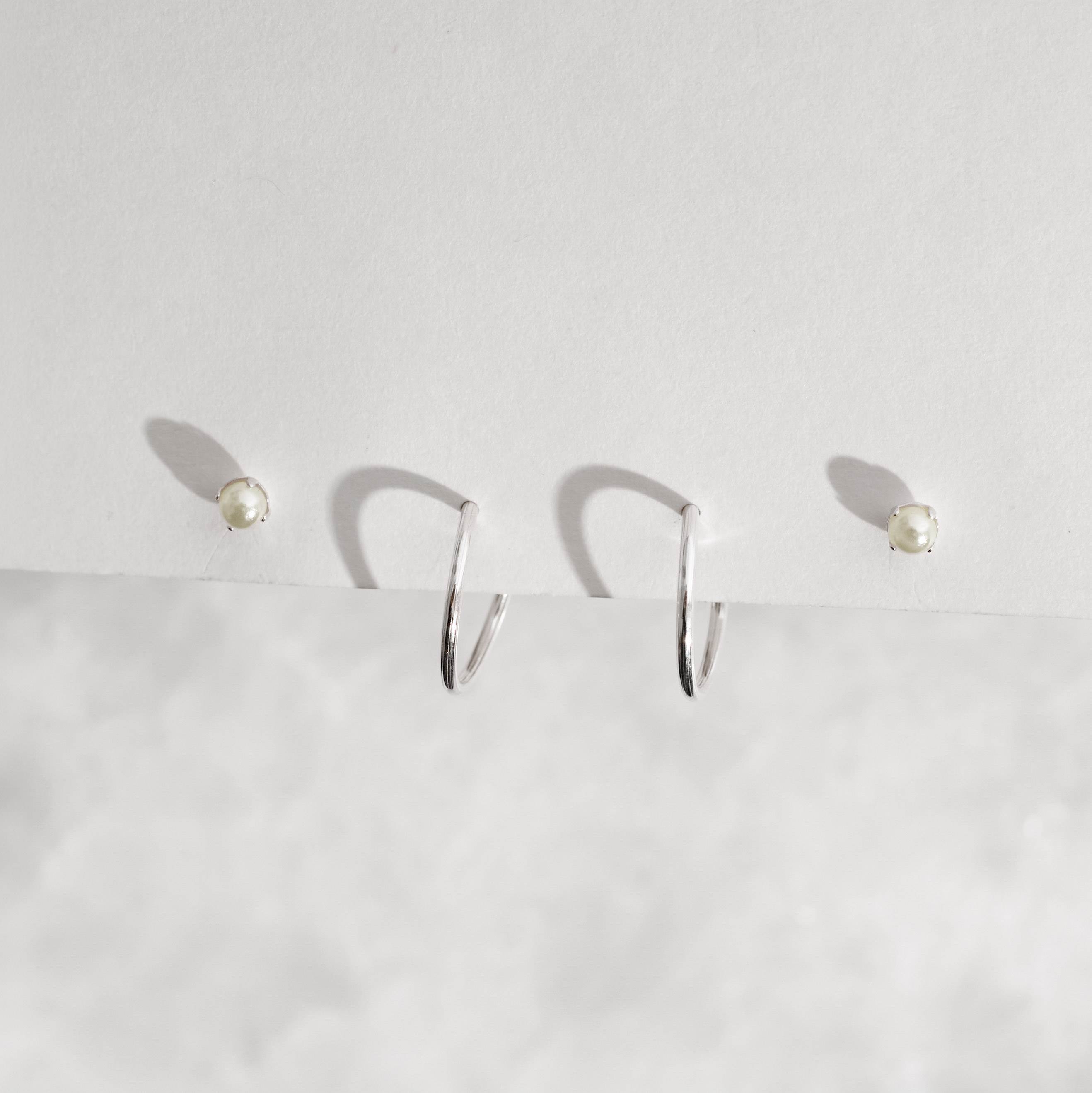 Imagem Secundária Dupla pérola 3mm e argola 12mm