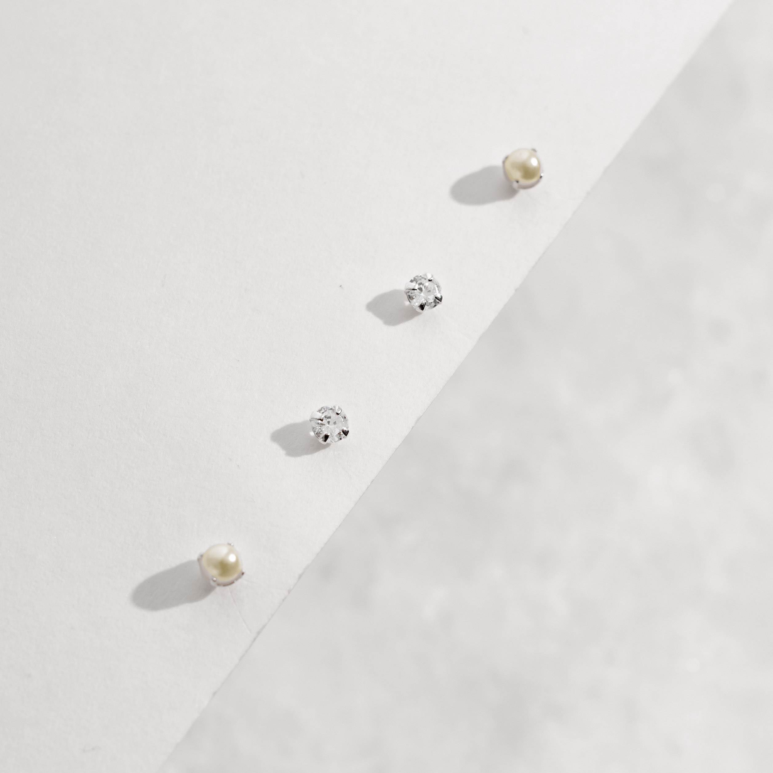 Imagem Secundária Dupla zircônia e pérola 3mm