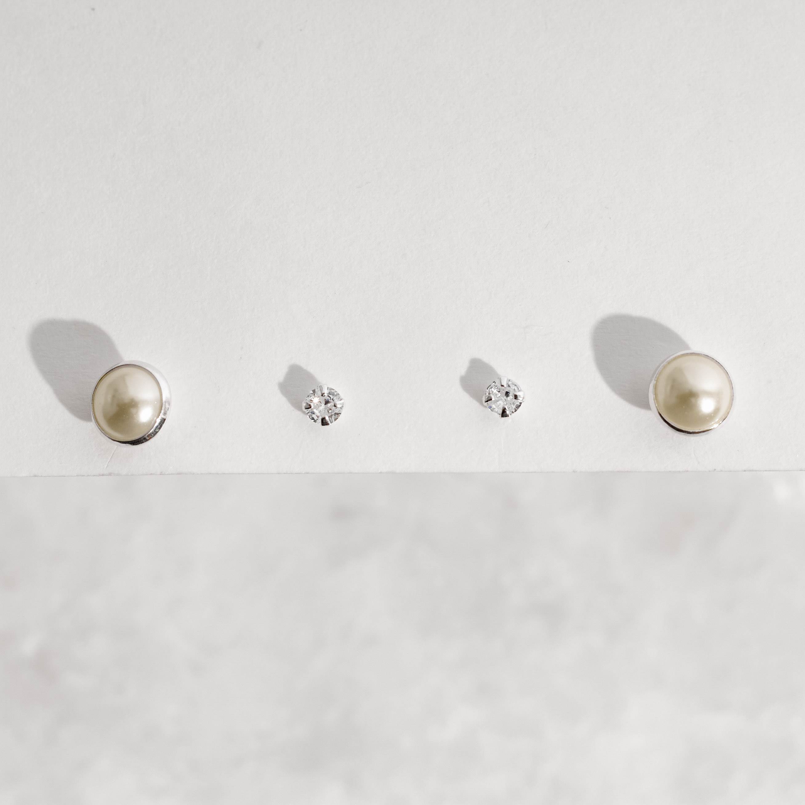 Imagem Secundária Dupla zircônia 3mm e meia pérola 6mm