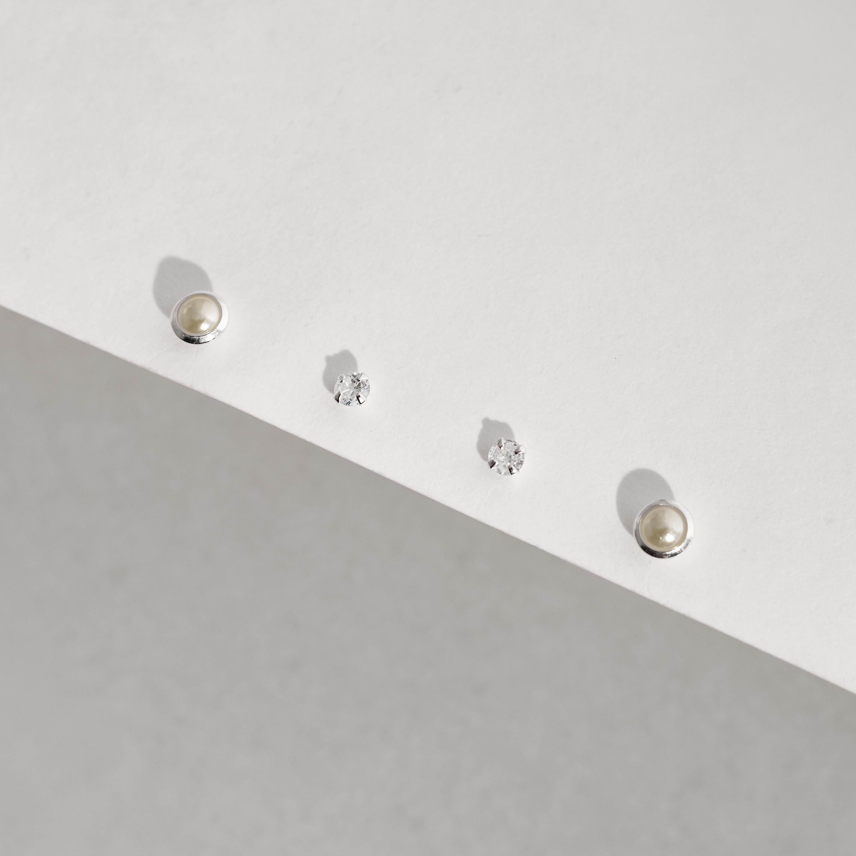 Imagem Secundária Dupla zircônia 3mm e meia pérola 4mm