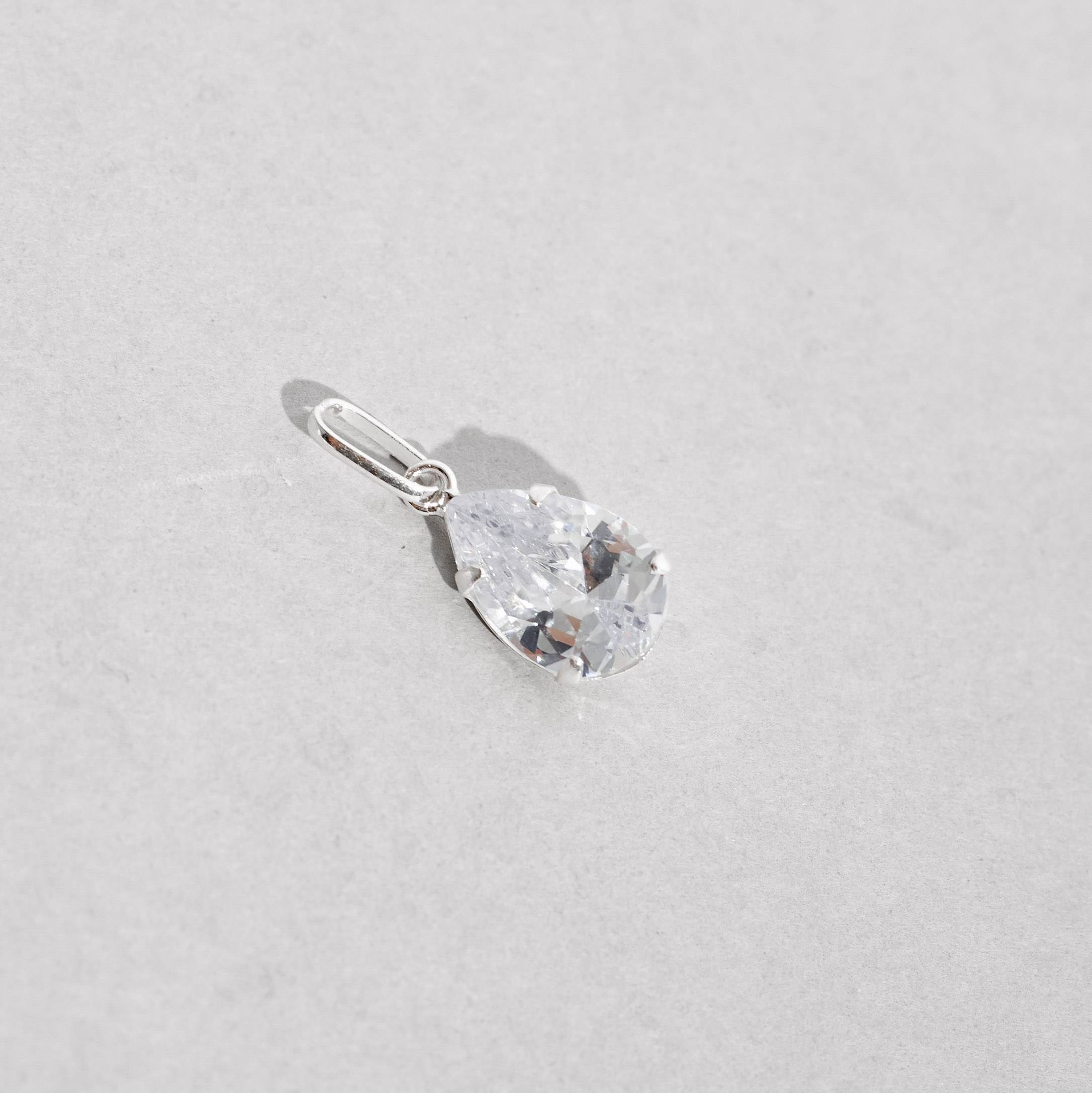 Imagem Pingente zircônia gota cristal 12mm